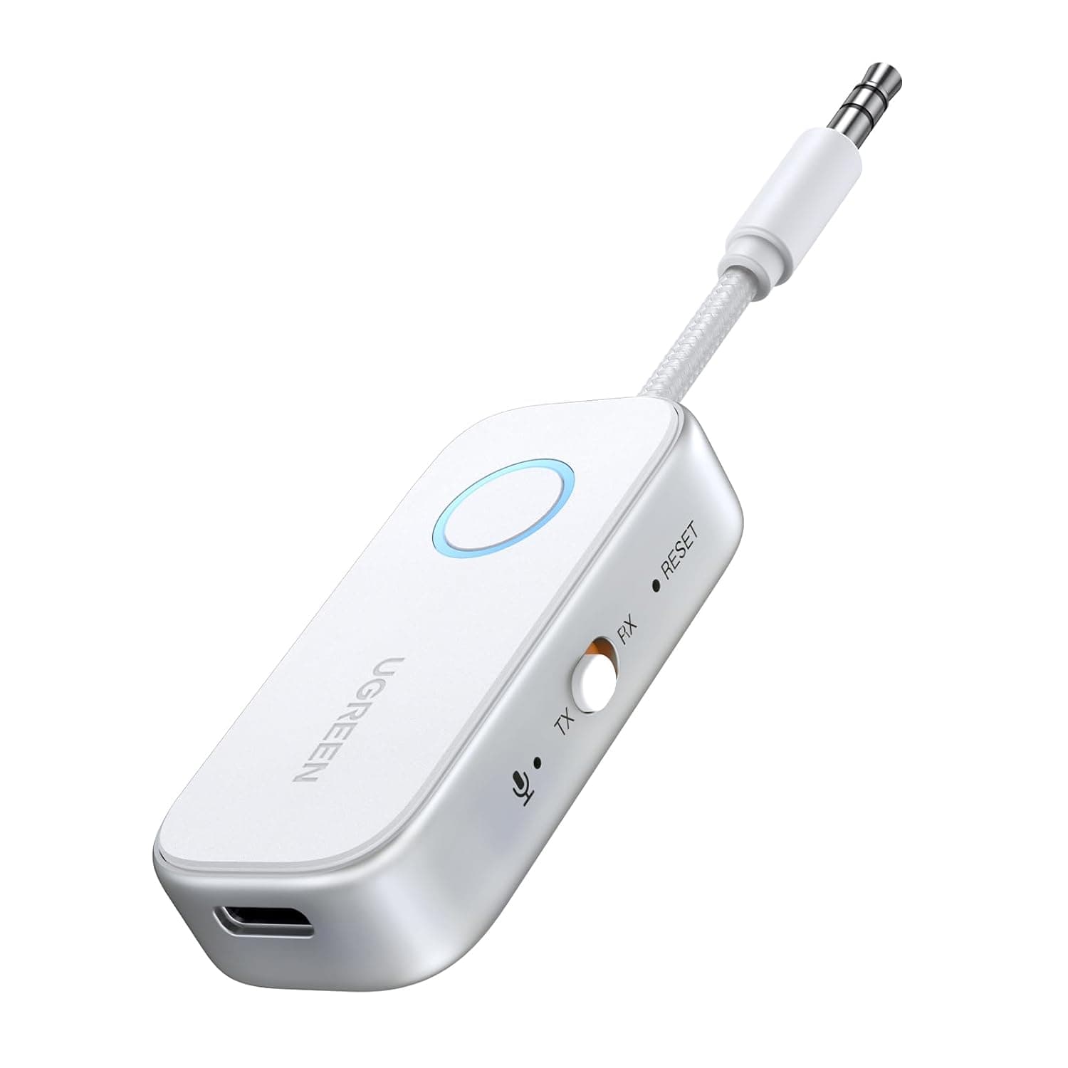 UGREEN Bluetooth 6.0 Transmitter and Receiver for Airplanes, Car Bluetooth Adapter for Airpods and 3.5mm Aux Bluetooth Port for Headphones, Headphones, Car Stereo Music, TV, Gym Equipment