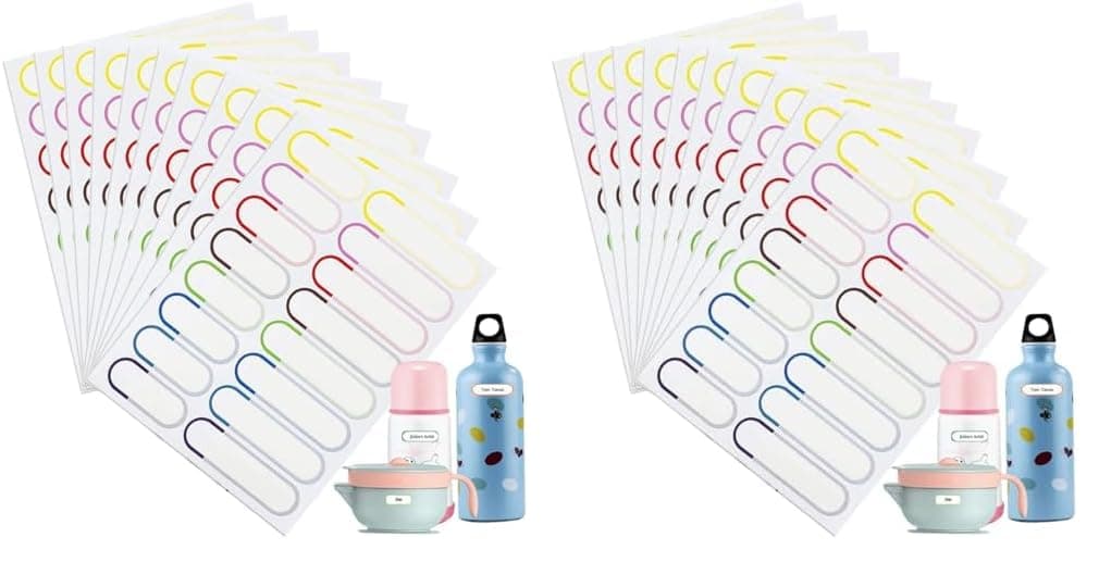 Baby Bottle Labels for Daycare, 160 Pcs Waterproof Name Labels for Kids Stuff School Supplies, Self Laminating, Dishwasher Safe, Name Stickers for Sippy Cup, Plastic Water Bottle, Day Care Essentials