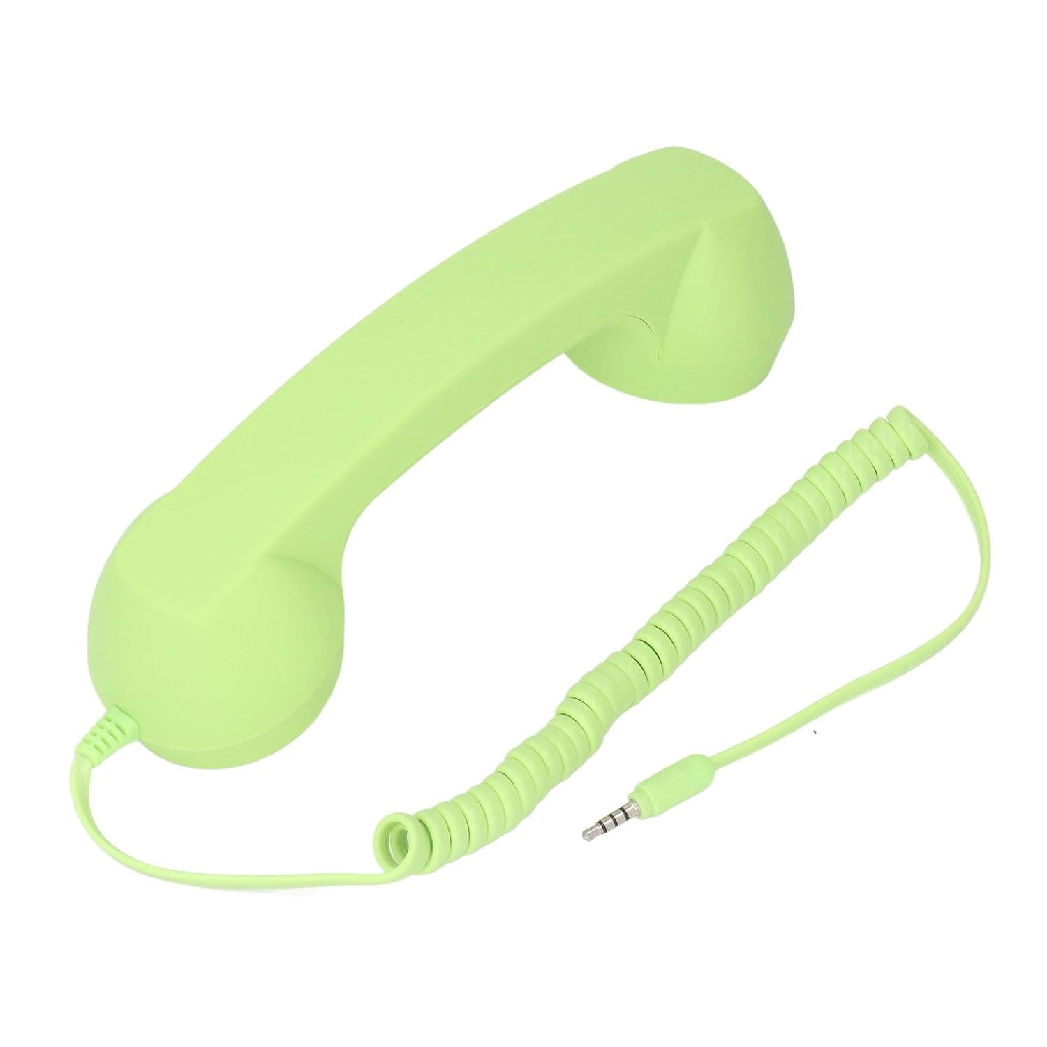 3.5mm Retro Phone Handset, Retro Phone Old Vintage, Clear Sound, Multifunctional, for Android and IOS Phones (Green)