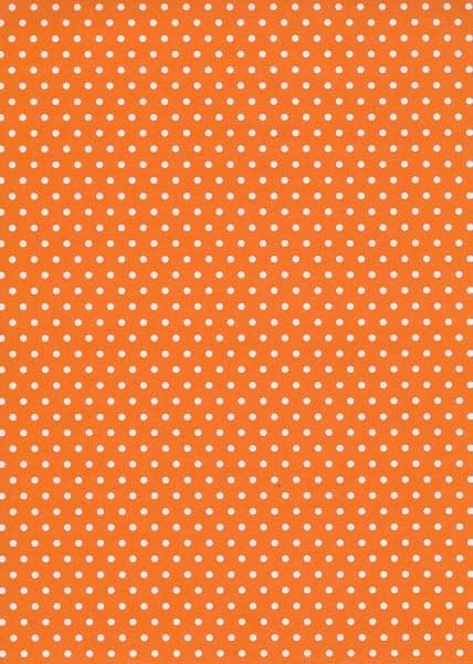 Decorative Gift Wrapping Paper with White Dots – 2m x 70cm in Orange – Elegant and High Quality Gift Wrap