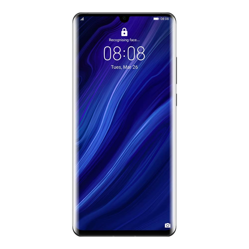 HUAWEI P30 Pro Dual SIM Smartphone, 6.47 Inch OLED Display with 40MP Leica Quad AI Camera, 8GB RAM+ 256 GB ROM, 4G LTE, EMUI 10.1 SIM Free Android Mobile Phone, Black