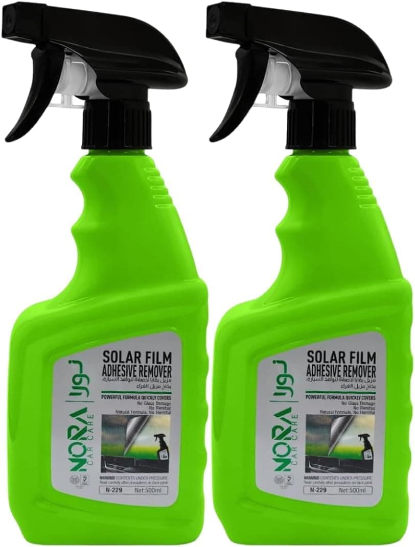 Combo Offer- 2 PCS NORA Car Care Solar Film Adhesive Remover N-229 – Powerful Formula, Quickly Removes Adhesive Residue,Spray Removes Asphalt Effects And Glue And Adhesives -500ml