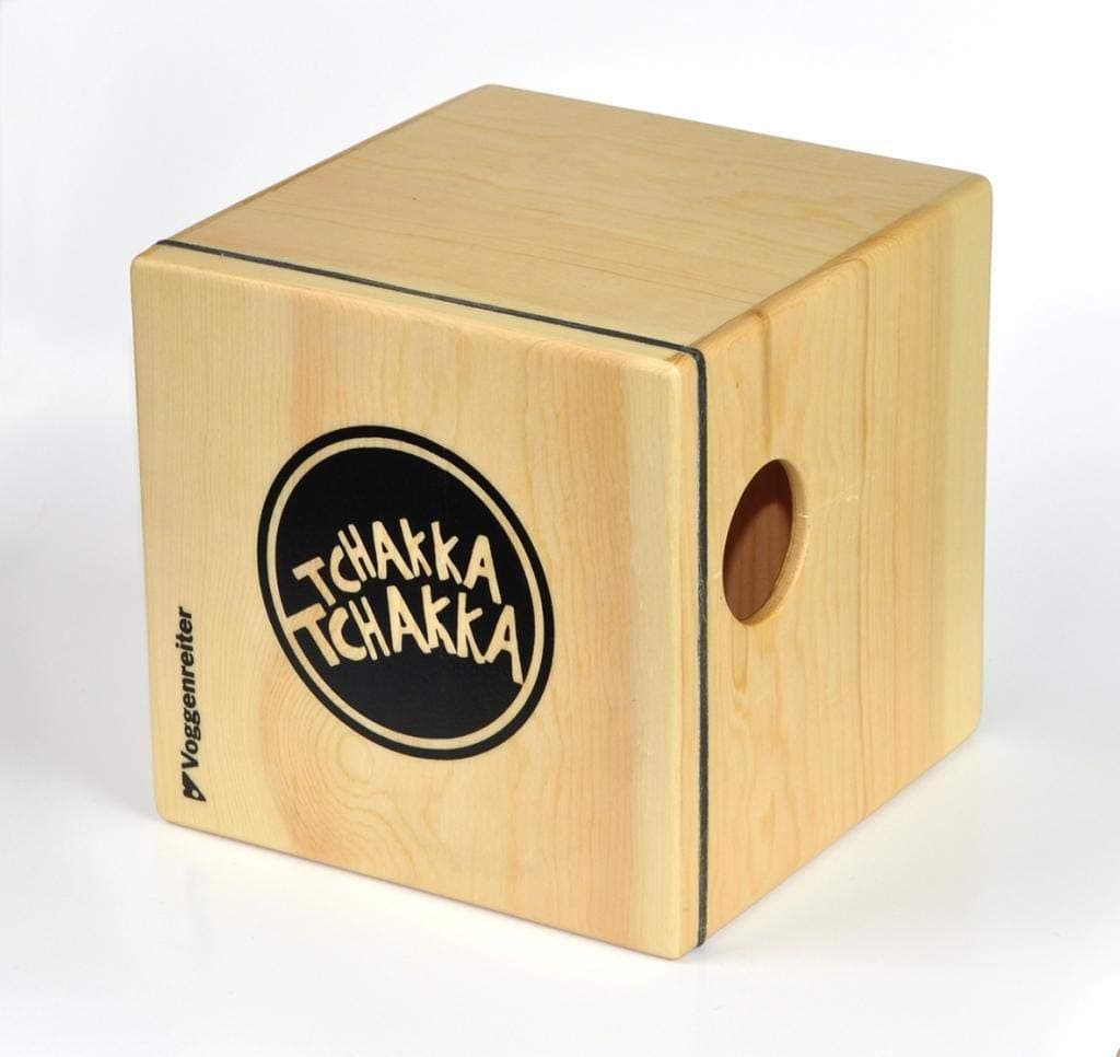 VOLT KazooJon Dice Mini Cajon Bongo Kazoo Wooden Percussion Instrument (12 x 12 x 12 cm, Birch/Pine, Patented Striking Surfaces, with Damping Element), Brown/Black