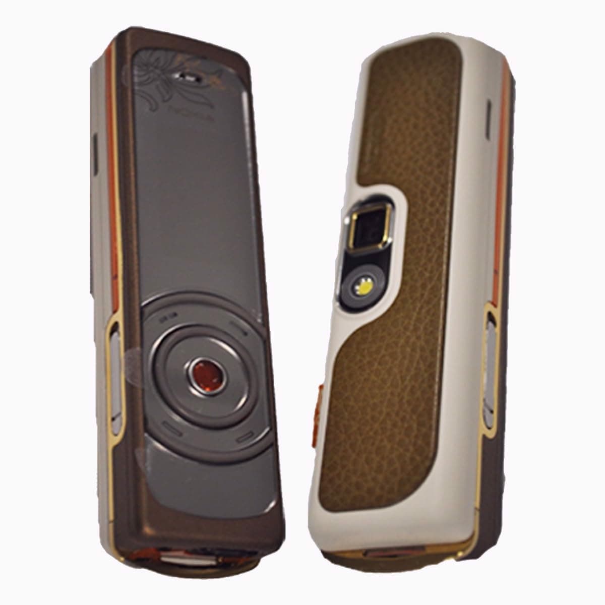 Nokia 7380 Lipstick Single Sim 52MB Android (GSM Only | No CDMA) Factory Unlocked 2G Cellphone (Amber) - International Version