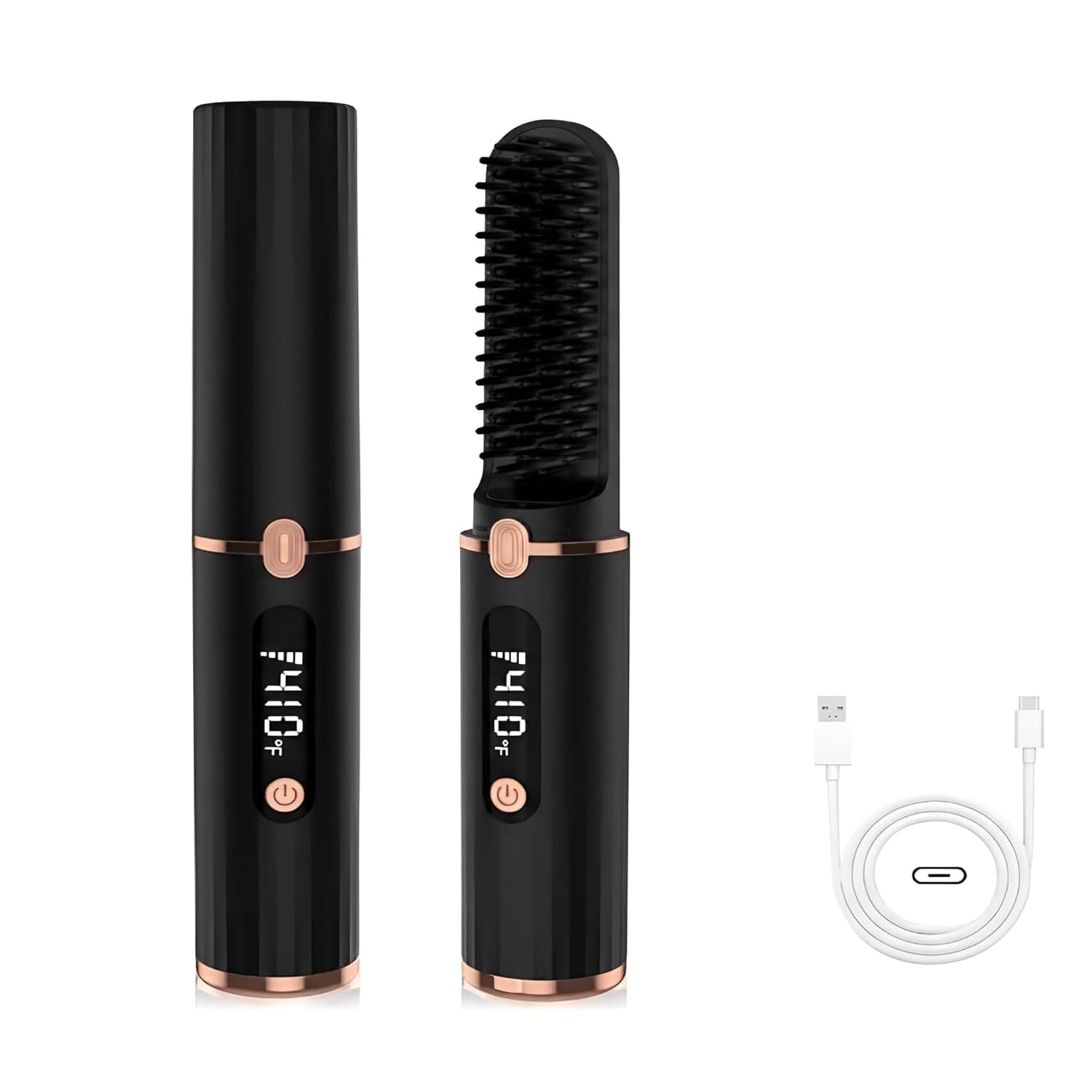 Bolivia's Beard Straightener, Heated Styling Comb with Anti Scald Protection and LCD Screen, 15S Quick Heat Up and Intelligent Temperature Control, Men's Facial Hair Care and Daily Grooming Routine