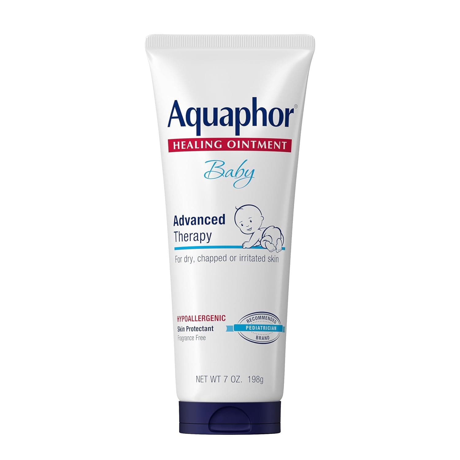 Aquaphor Baby Healing Ointment - For Chapped Skin, Diaper Rash And Minor Scratches - 7 Oz. Tube