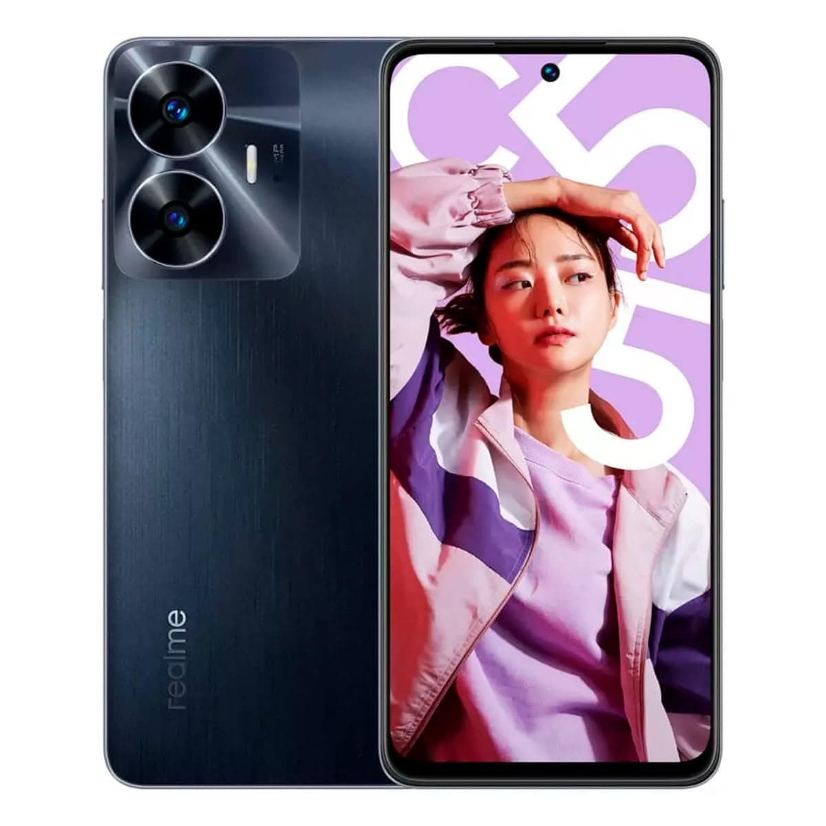 realme C55 Dual SIM 8GB+256GB | 64MP AI Camera | 5000mAh Battery | 6.72 90Hz FHD+ Display | 33W Supervooc Charge | for GSM Carriers only, NOT for CDMA Carriers - Black