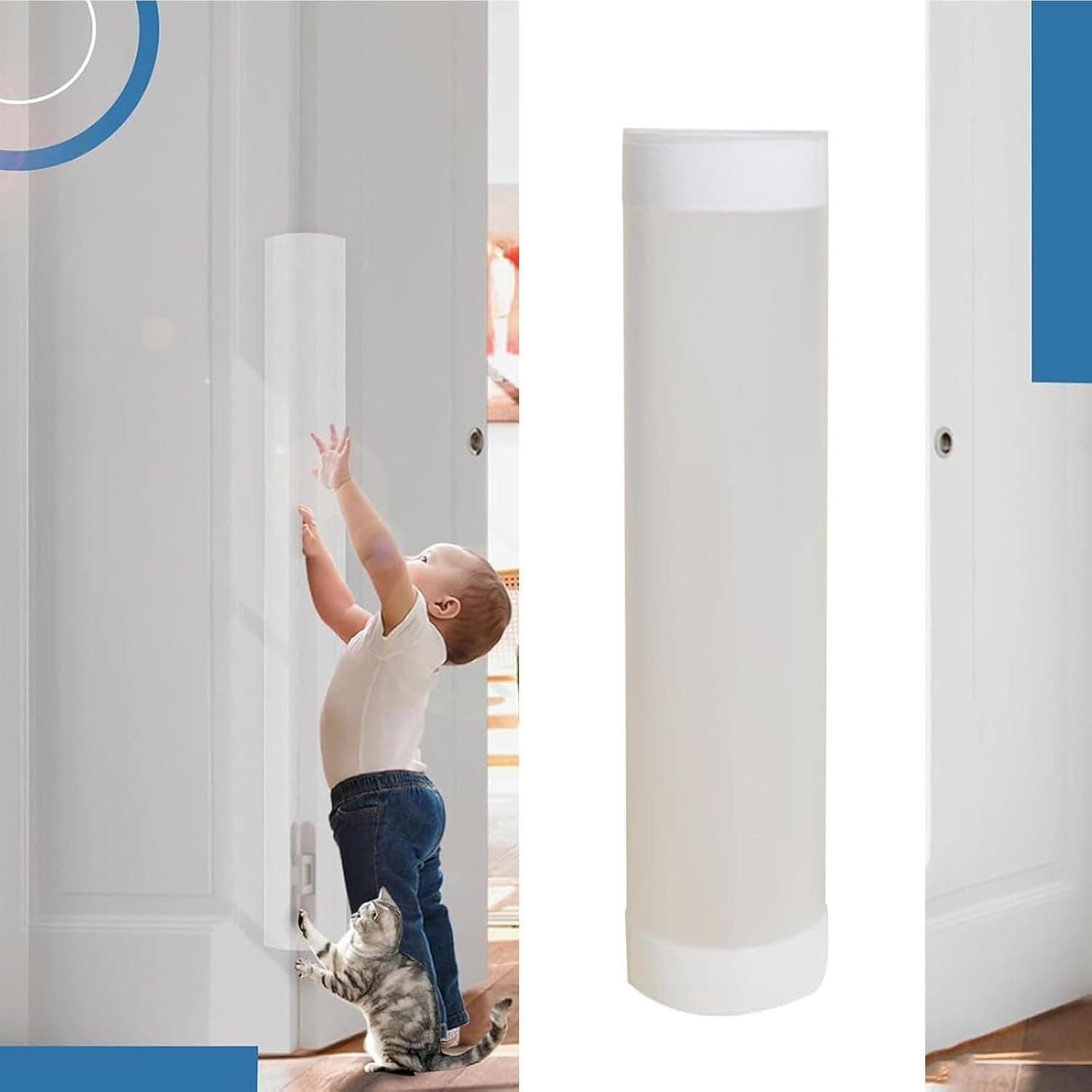 ALMEKAQUZ Finger Pinch Guard,Baby Finger Pinch Guard Door Stopper,Door Protector for Kids Finger Safety,Multi-Purpose Children's Protector Door Seam Sticker for 90° & 180° Doors Frame (18 * 120CM)