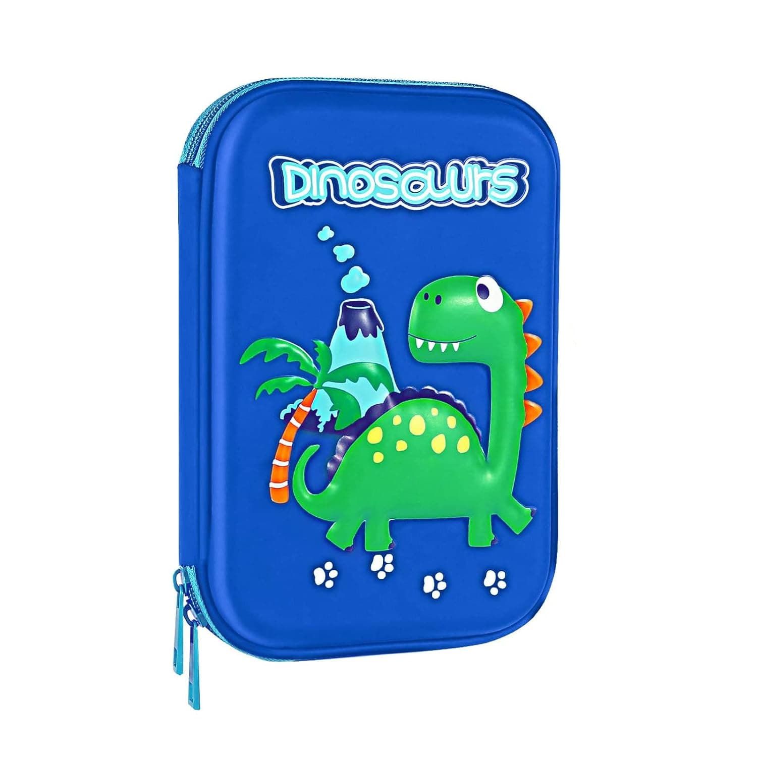 JZS Pencil Case, Stationery Set for Kids, Pencil Box Organizer with Compartment, Pen Holder Pencil Storage Bag, School Supplies for Kids Back to School Gifts (Blue Dinosaur)