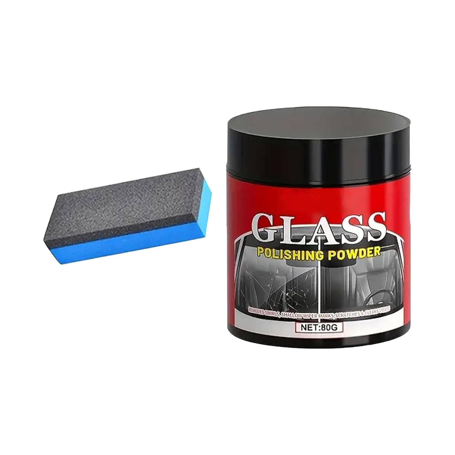 Glass Polishing Compound - Car Deep Cleaning Polishing Powder | Vehicle Glass Scratch Removal Powder,for Automotive Truck RV Windscreen Household Window Mirror