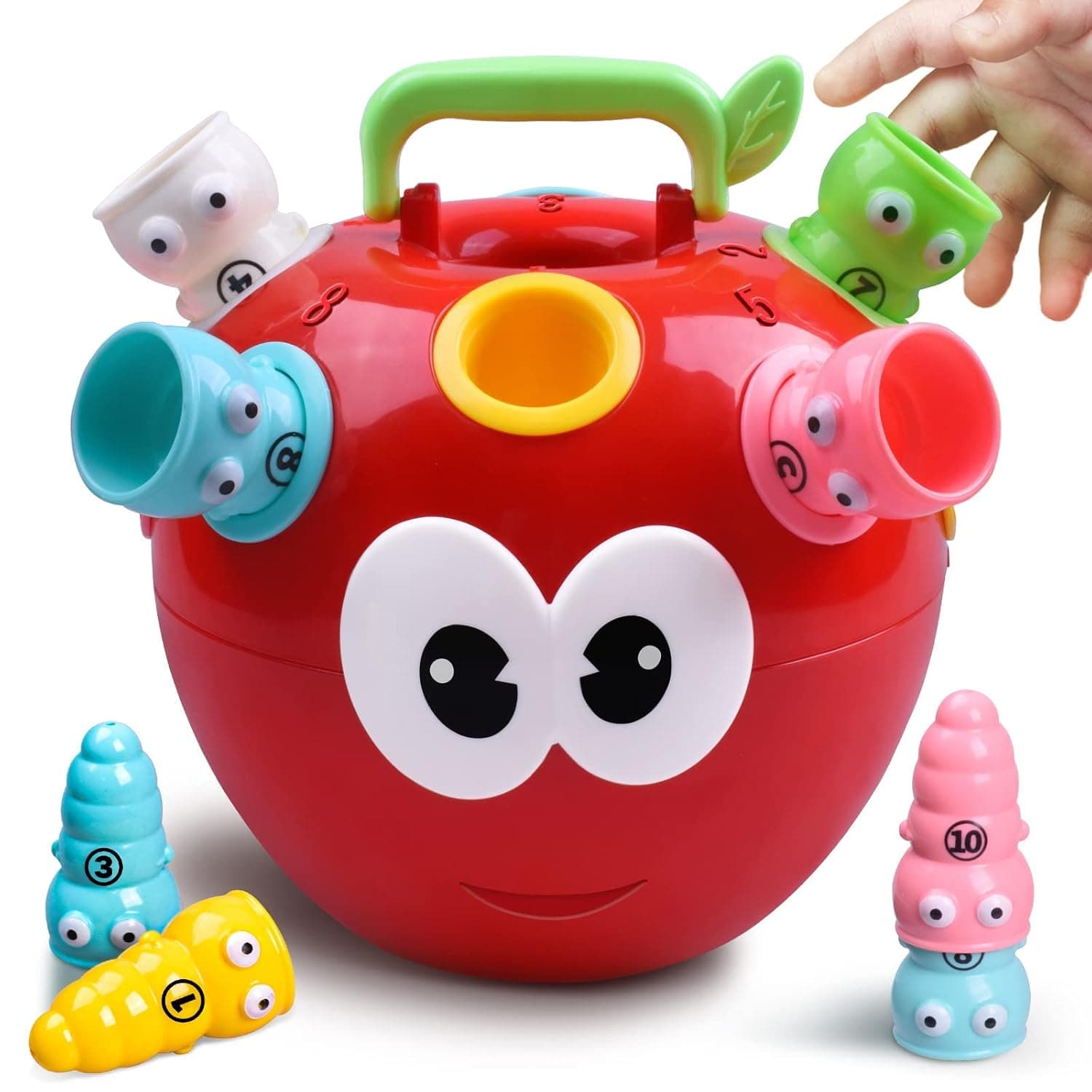 Mumoo Bear Montessori Toys for 1 2 3 Years Old Boys Girls - Apple Learning Sorting Toddler 1-3 Game, Educational Baby Sensory Fine Motor Skills Developmental Gifts for Age 6 9 12 18 Month+