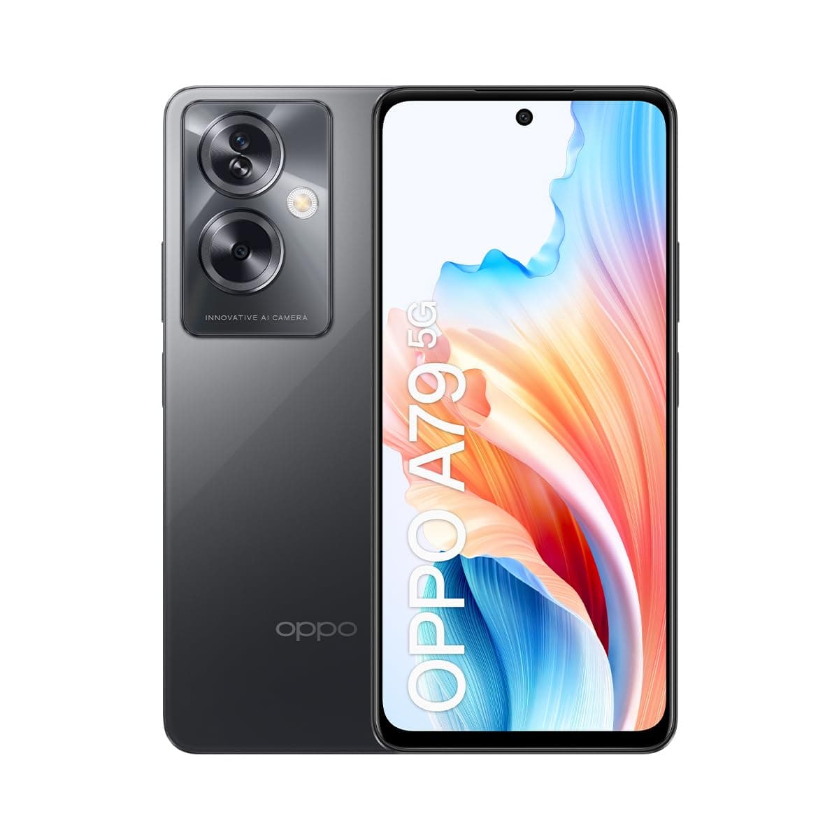 OPPO هاتف خلوي من اوبو اوبو A79 5G بشريحتين أسود غامق (Renewed)