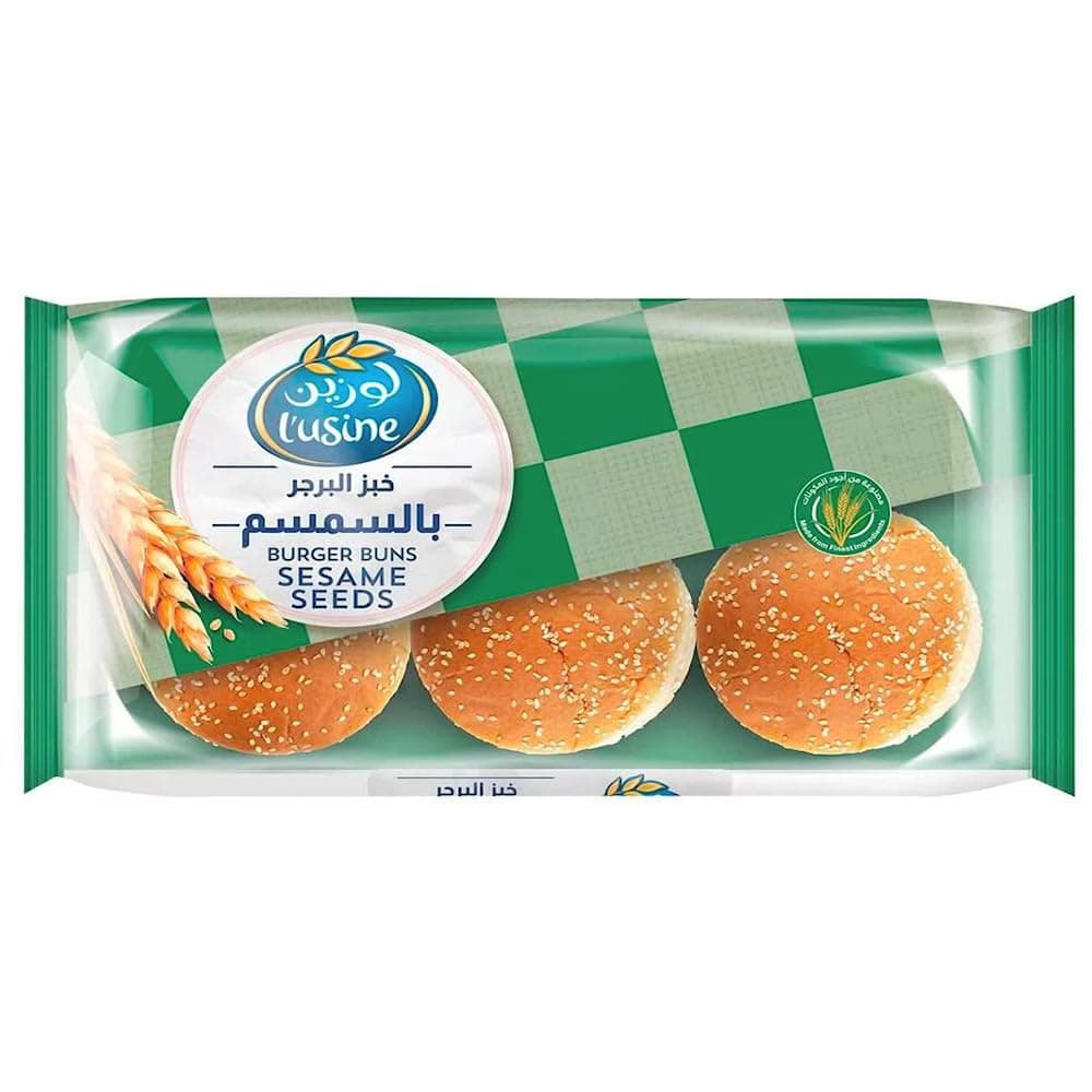 Lusine Sesame Burger Buns, 6 pcs, 420 gm