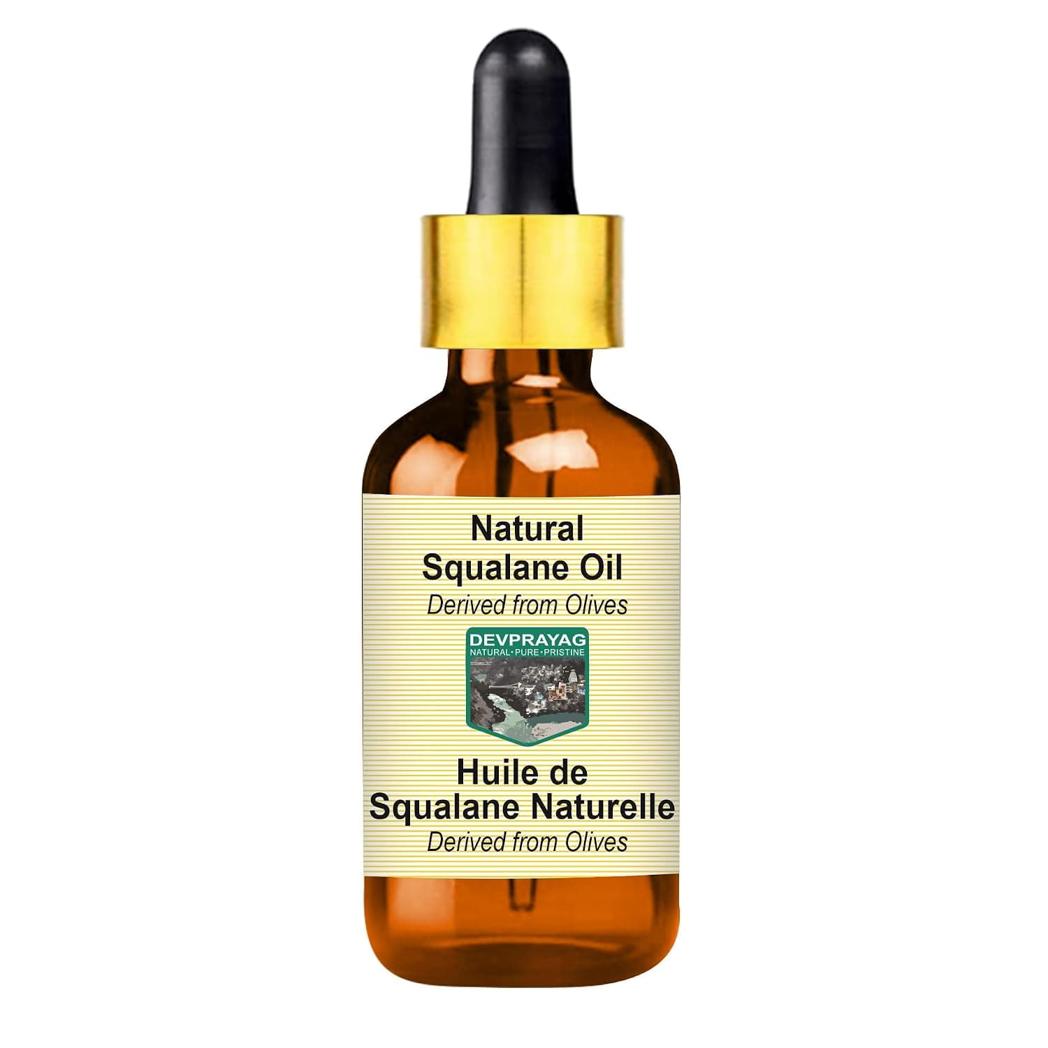 Natural Squalane Oil (derived from Olives) with Glass Dropper Natural Therapeutic Grade 100ml (3.38 oz)
