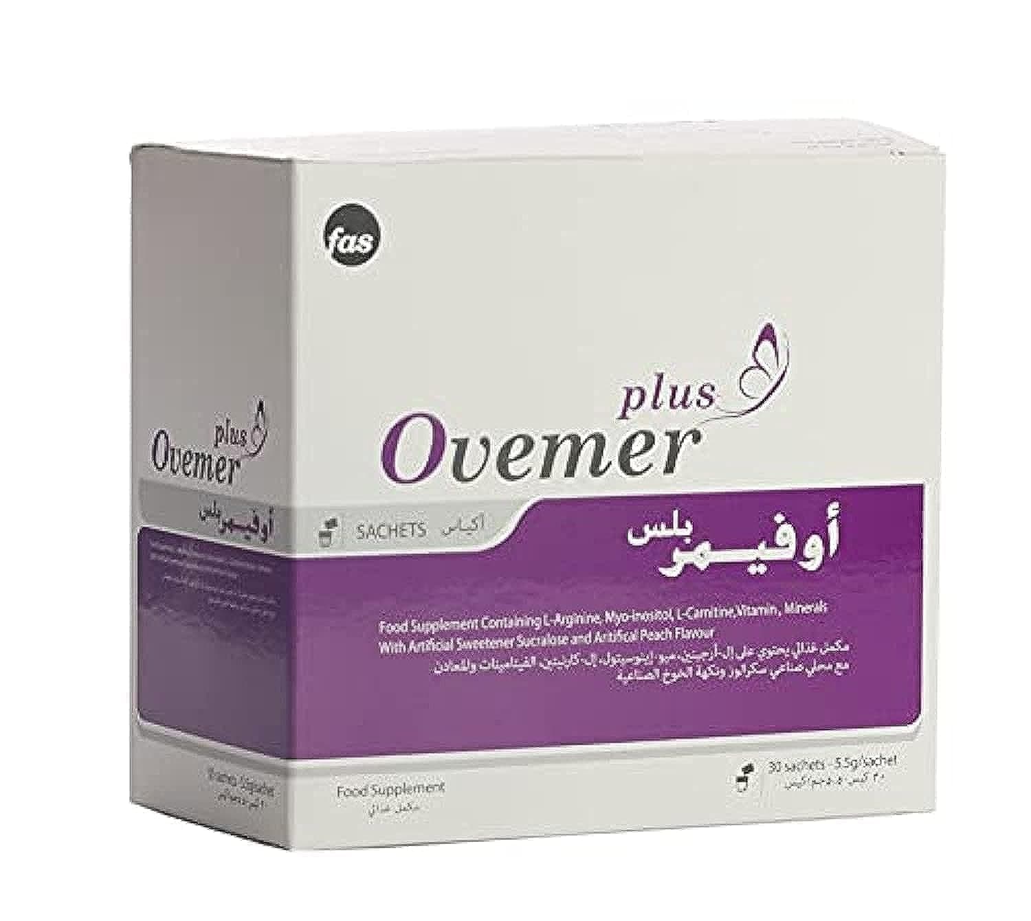 Ovemer plus L-Arginine, Myo-inositol, L-carnitine, Vitamin sachets - 30s