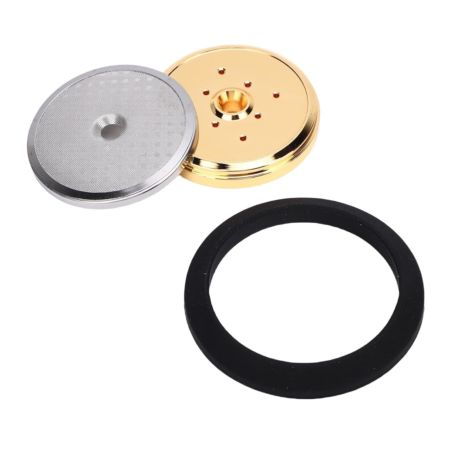 Luocute Espressos Machine Replacement Parts, Coffee Machine Shower Screen Holder Gasket Set Fit for NUOVA 58mm Group Head, Enhanced Coffee Extraction