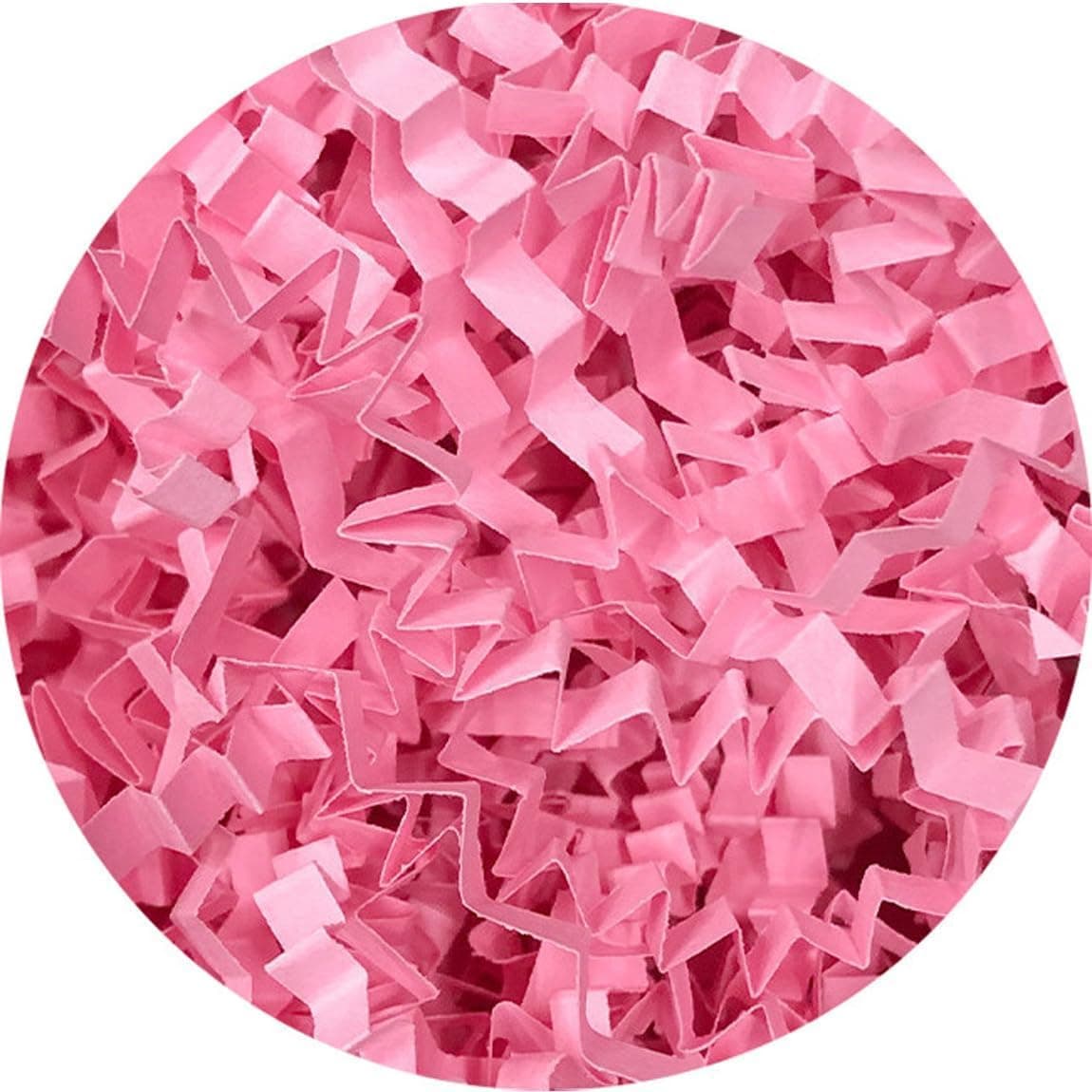 Crinkle Cut Paper, Shredded Confetti Paper for Gift Basket Filling Easter Box Wrapping Stuffing Supplies (Pink)
