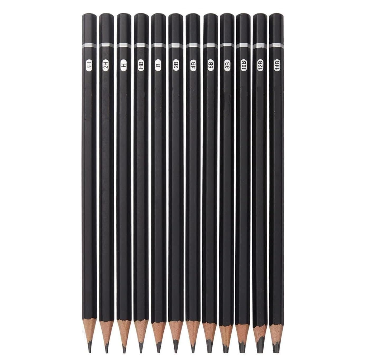 Professional Drawing Sketching Pencil Set - 12 Pack Art Drawing Sketch Pencils, Graphite Pencils(14B - 4H), Ideal for Drawing, Art Pencils for Drawing and Shading, Back to School Supplies