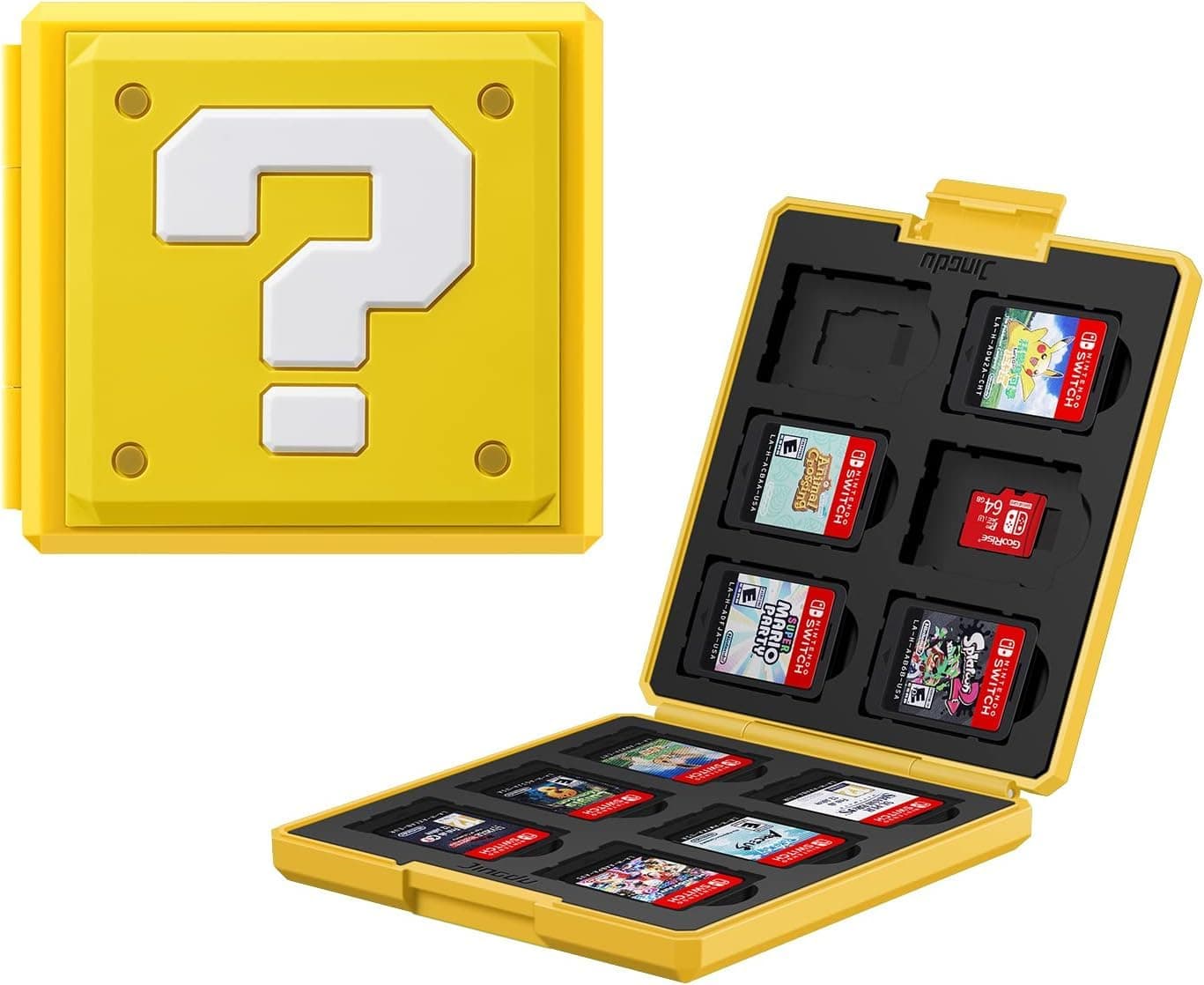 حافظة بطاقات العاب لجهاز نينتندو سويتش، صندوق صلب محمول ورفيع، حامل خرطوشة واقي مضاد للصدمات مع 12 فتحة خرطوشة لجهاز سويتش ان اس ان اكس