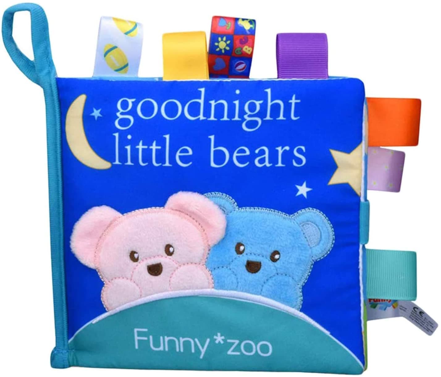 Baby Soft Cloth Book, Activity Crinkle Book Rattle Toy for Infants Educational Learning Toy Cloth Books for Babies Newborn to One Year