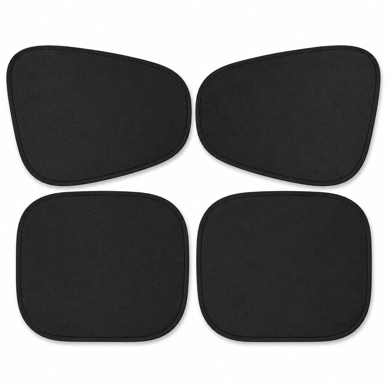 Magnetic Car Window Sun Shade 4 Pack Privacy Curtains | Side panels for UV glare heat control camping sleeping napping and family travel