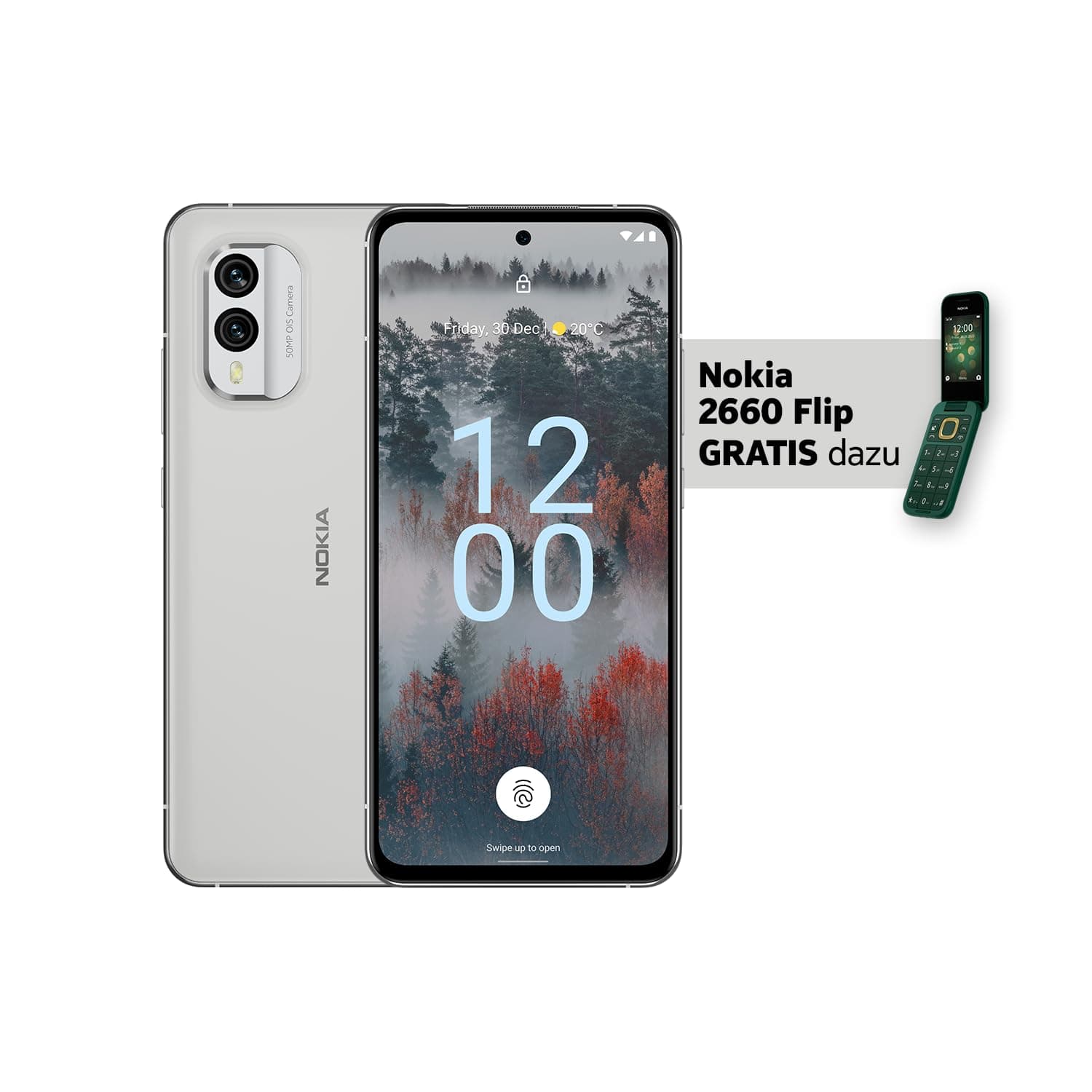 Nokia X30 5G Dual-Sim 128GB ROM + 6GB RAM (GSM only | No CDMA) Factory Unlocked 5G SmartPhone (Ice White) - International Version
