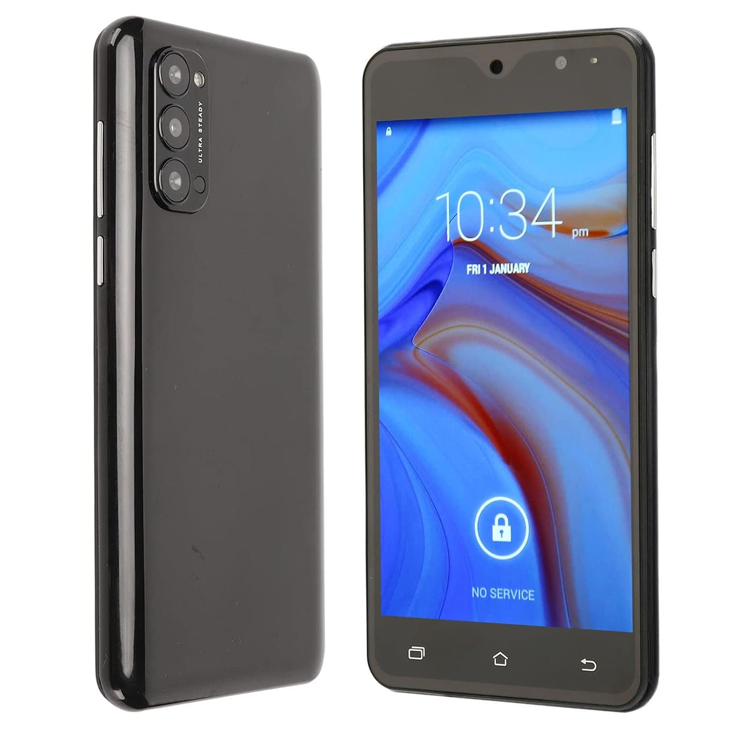Unlocked Smartphone, 5.0 Inch HD Screen Cell Phone for Android 11, 4800mAh Battery, 5MP 8MP Camera, 2GB 16GB, Dual SIM, Black