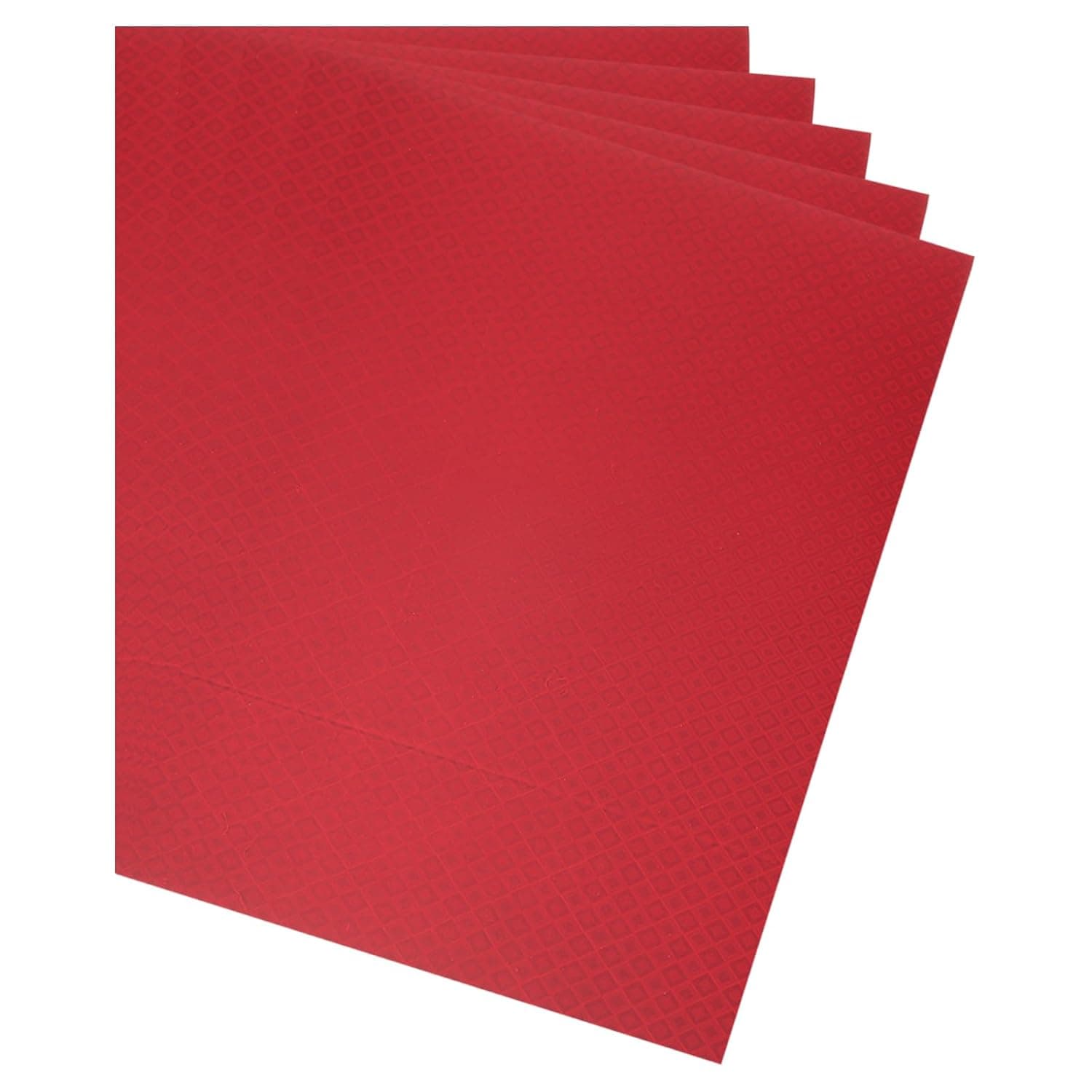 QUARKZMAN Pack of 10 Holographic Card Paper, 11.7 x 8 Inch Iridescent Paper Sheets, Shiny Reflective Plates for Gift Wrapping, DIY Card Making, Square Red