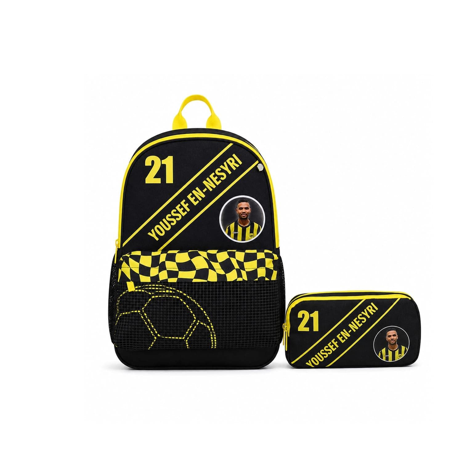 D Dive Al-Ittihad Inspired School Backpack Set with Pencil Case