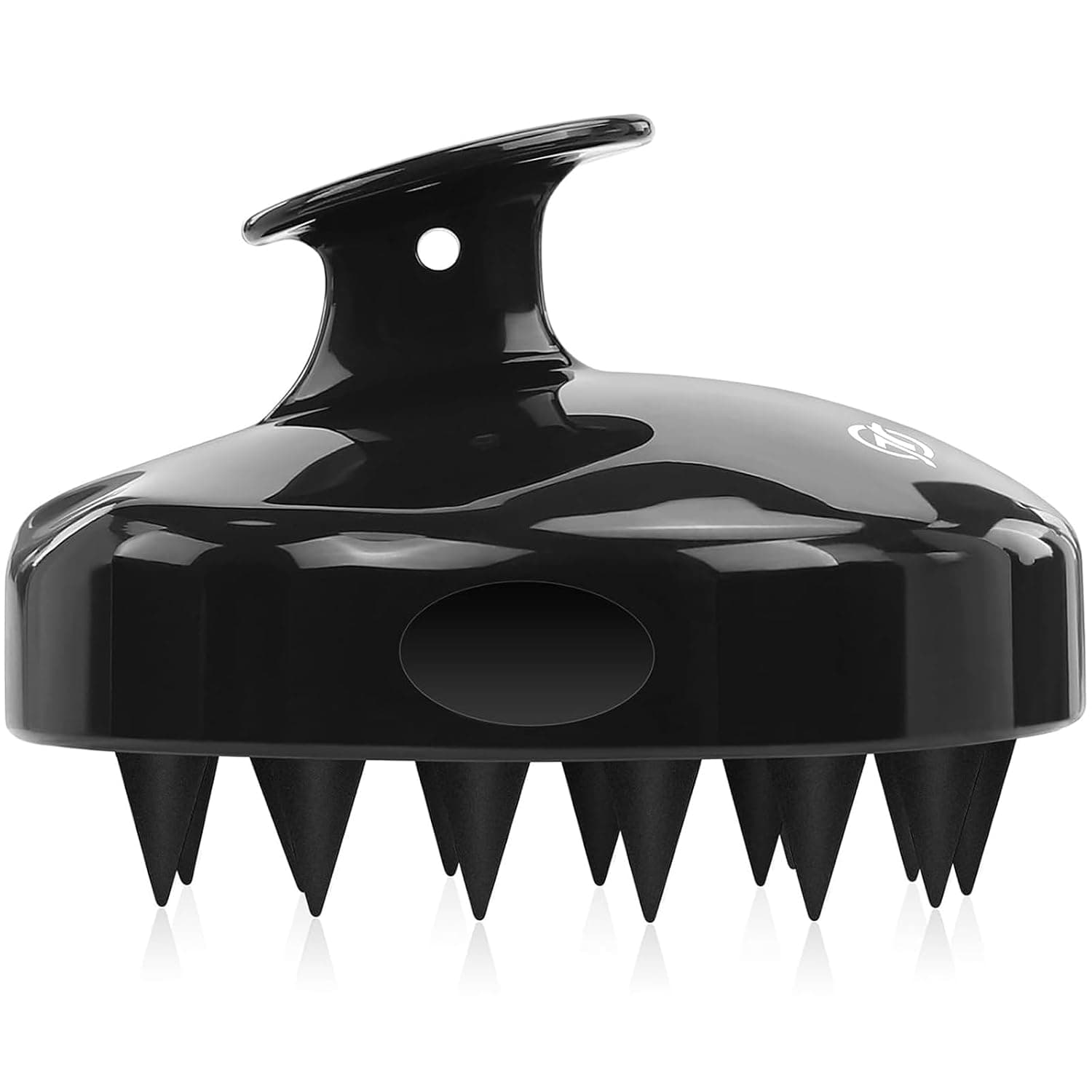 Tropicaltree Hair Scalp Massager Shampoo Brush, [Wet & Dry] Manual Head Scalp Massage Brush, Soft Silicone Bristles Care for The Scalp, Exfoliate and Remove Dandruff, Promote Hair Growth - Black