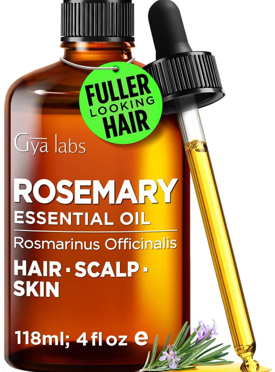 Gya Labs Rosemary Essential Oil - Huge 4 Fl Oz - 100% Pure Natural Rosemary Oil For Hair, Skin & Scalp, Rosemary Essential Oil For Diffuser, Aromatherapy & Aroma Pa