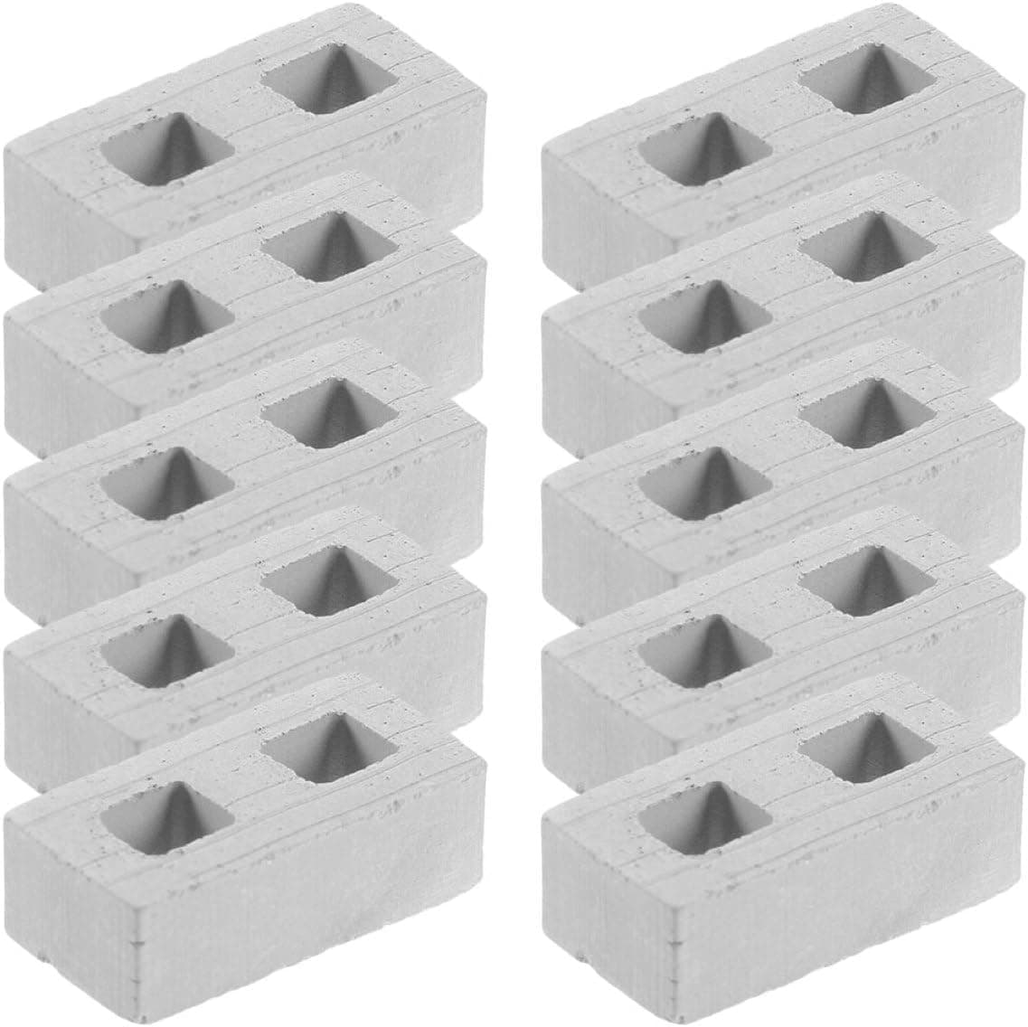 Miniature Bricks 1/12 Scale, DIY Model Construction, Tiny Clay Blocks for Dollhouse Craft, Architectural Wall Simulation, Landscaping, Educational Building Set for Kids Craft, 100 Pcs, Gray