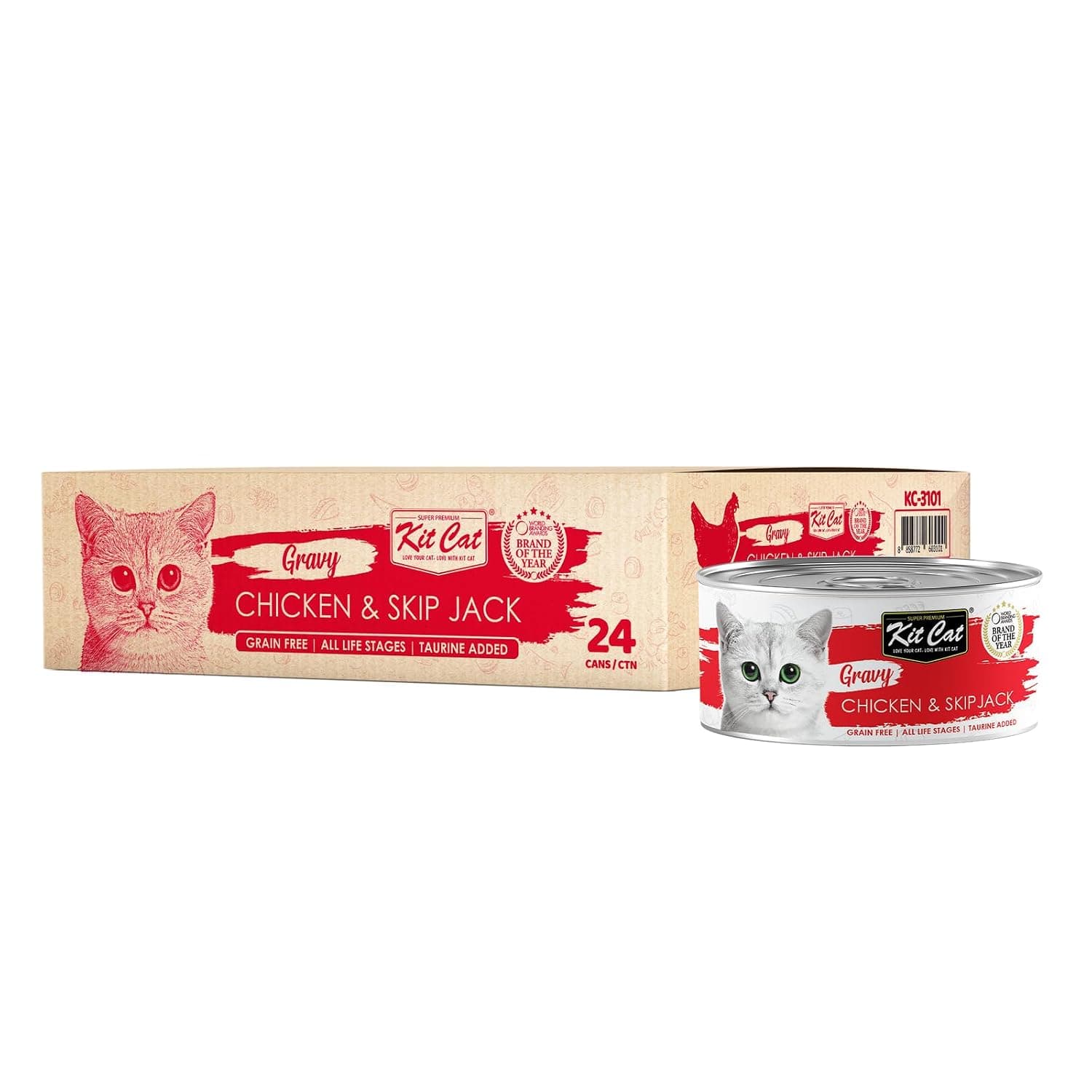 Kit Cat Gravy Chicken & Skipjack 70g Pack of 24