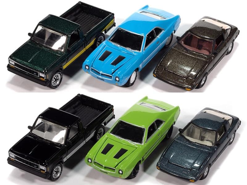 Classic Gold Collection 2025 Release 2 Set of 6 Cars 1/64 Diecast Model Cars by Johnny Lightning JLCG037