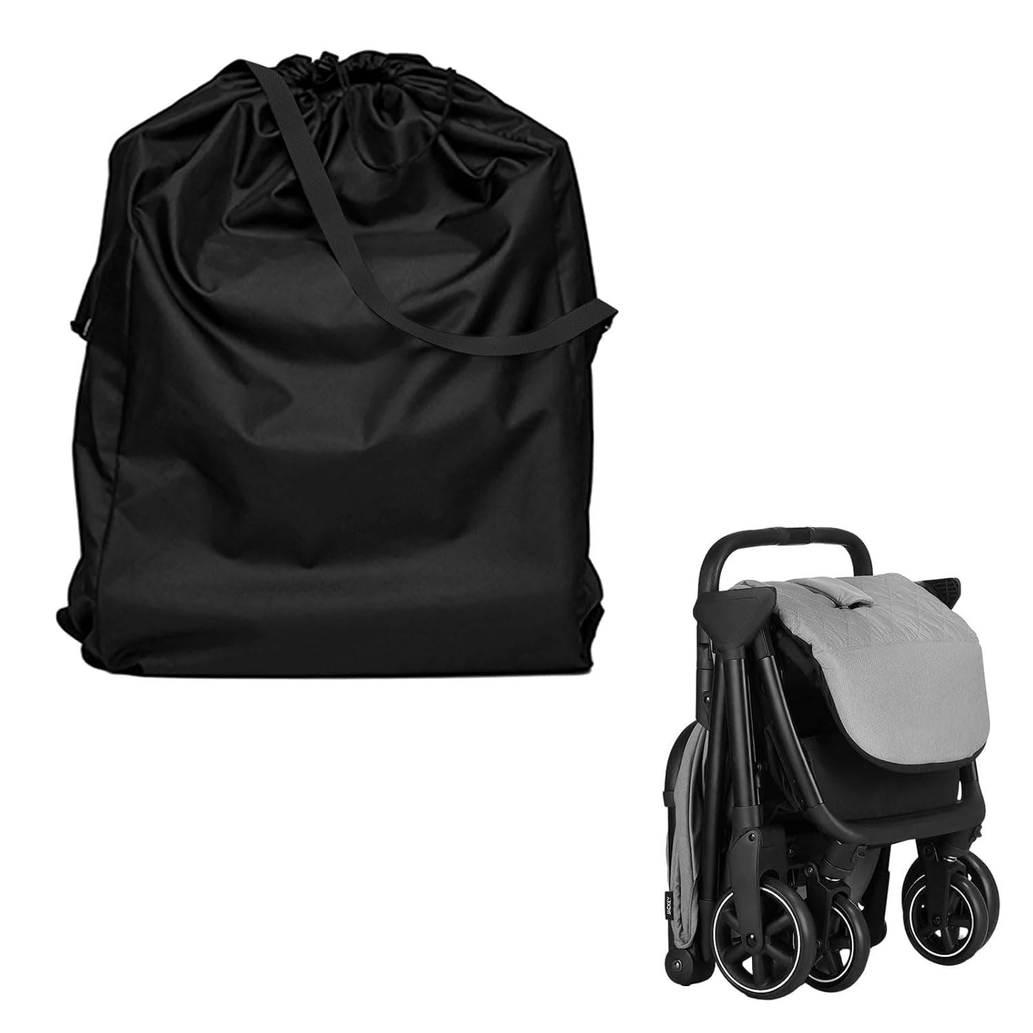 Travel Stroller Bag for Airplane Transport and Storage, Universal Waterproof Durable Pushchair Cover with Shoulder Strap for Transport and Home Storage 1PCS Black