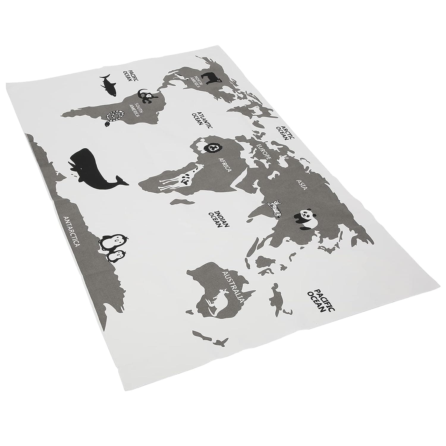 Hidyliu World Map Pattern Baby Play Mat Soft and Large Crawling Mat for Infants and Kids Home Decoration 143 X 85cm ((world map))