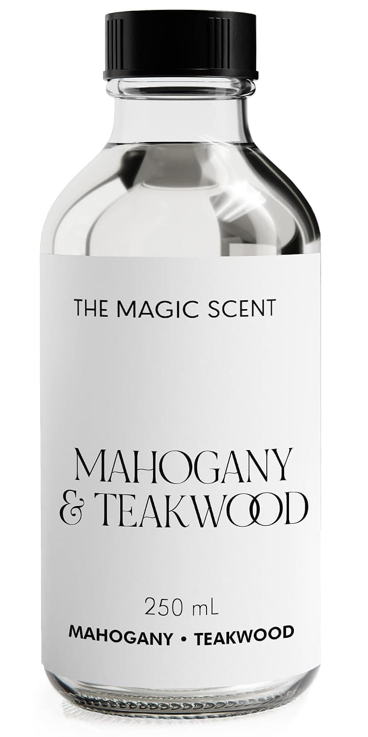 The Magic Scent Mahogany & Teakwood Diffuser Oil Scents for Home, 8.5 Fl Oz | Designed for Use in All Diffusers. Non-toxic Oils for Diffuser, Safe for Kids & Pets. Hotel Diffuser Oil for Home & Business.