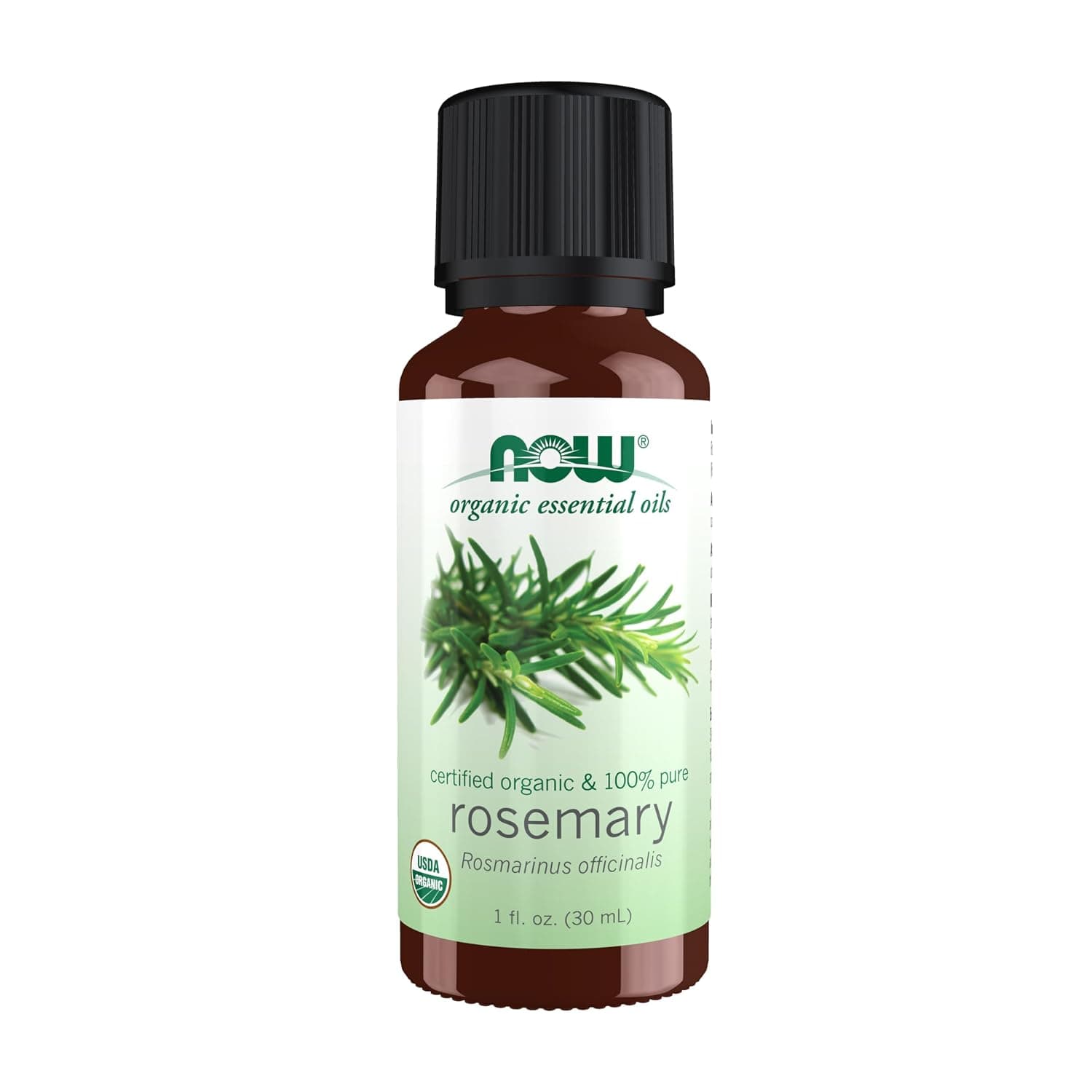 NOW Solutions Now Organic Essential Oils, Rosemary 1 Fl. Oz. (30 ML) - Package may vary