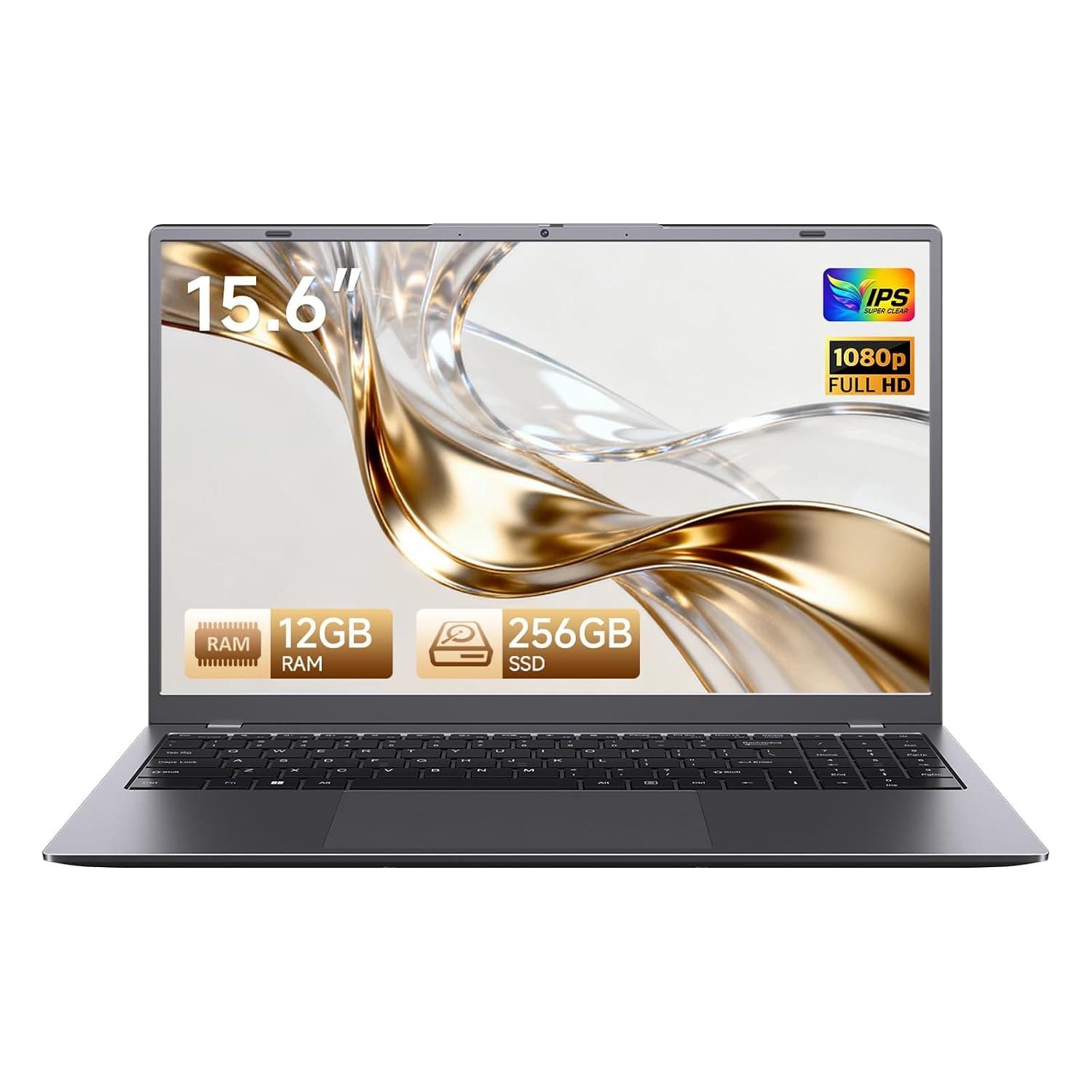 Laptops 15.6-Inch Display, Laptop with 12GB RAM 256GB SSD, Pentium Gold 6500Y(Beat to 3020e, Up to 3.4GHz), Type-C, HDMI, Camera Lock, Long 5000mAh Battery, Dual Type-C, Gray, Laptop Computer