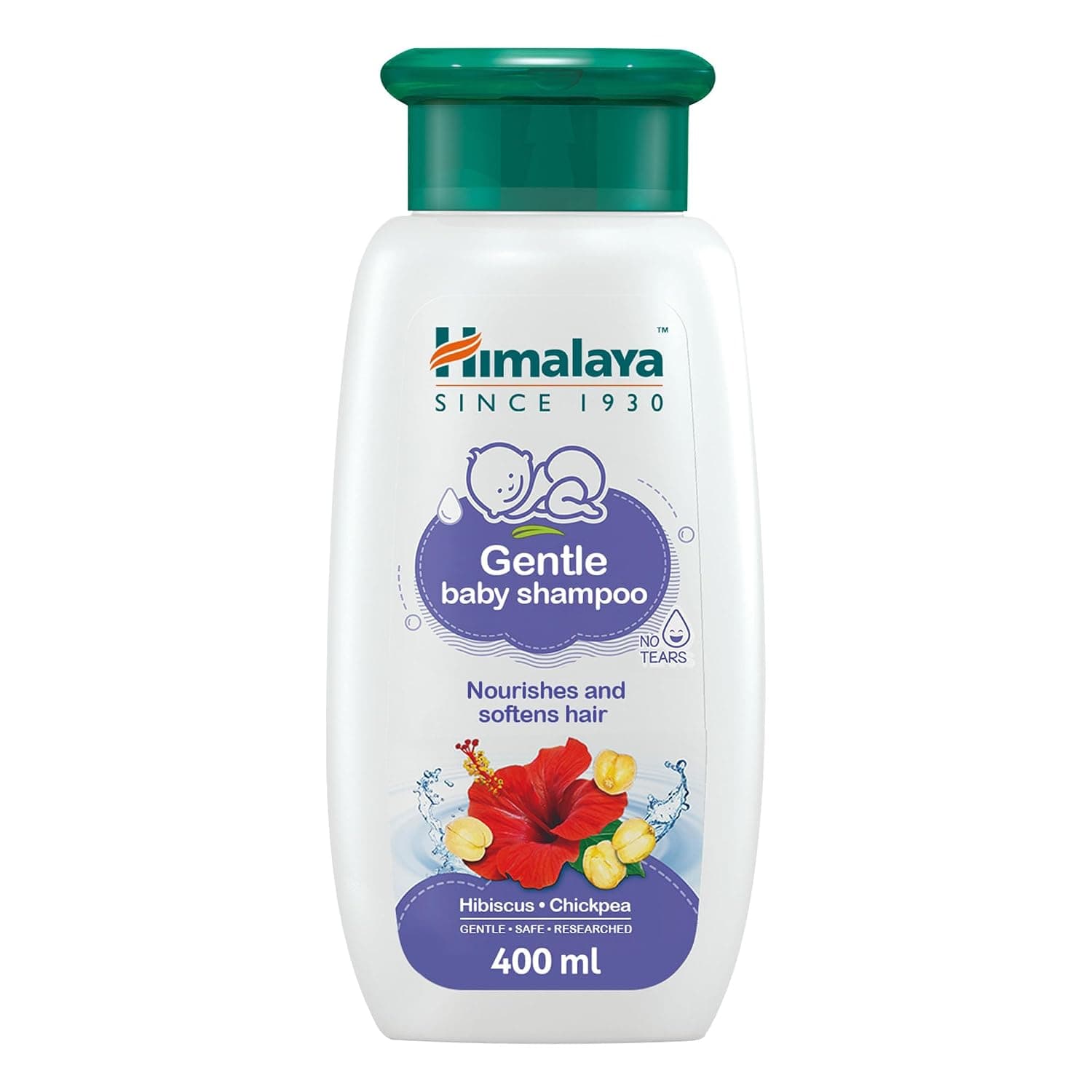 Himalaya Gentle Baby Shampoo – 400ml | No-Tears Formula with Hibiscus & Chickpeas | 94.4% Natural Origin | No Parabens, Sulphates, Dyes, Silicones or Alcohol | pH Balanced & Dermatologically Tested