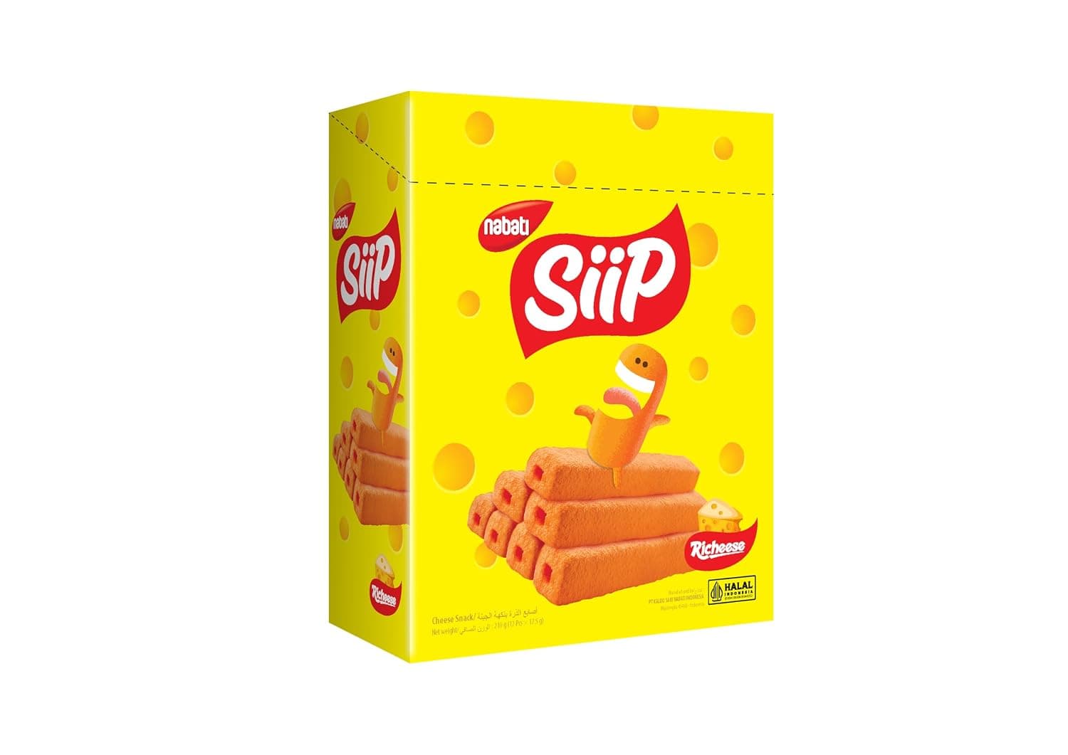 Siip Richeese Flavoured Fingers 17g, 12-Pieces