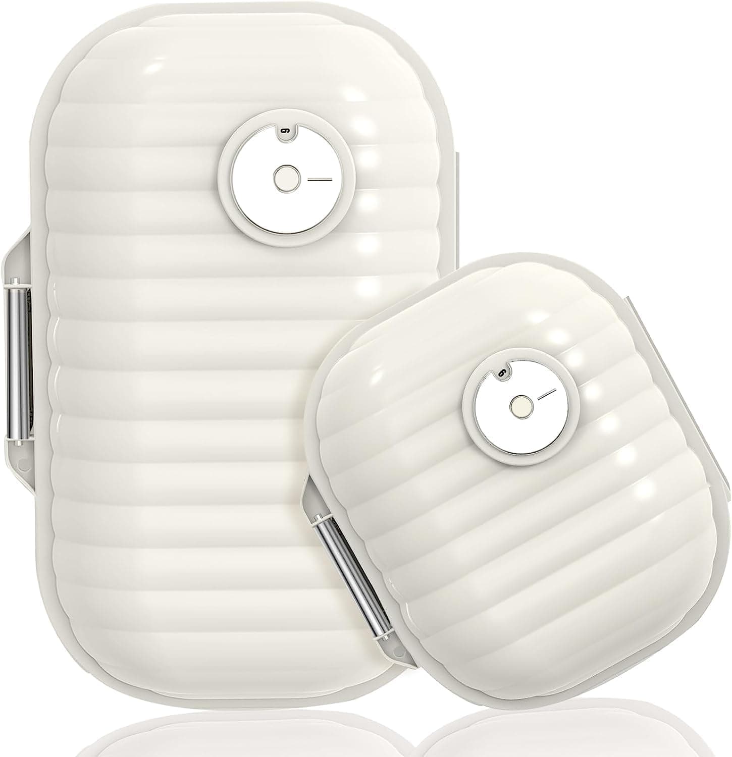 2 Pack Travel Pill Organizer, Portable Pill Box 7 Day Small Pill Case Moisture Proof Daily Vitamin Container for Vitamins, Supplements Medication Tracker Travel Essentials (Small+ Large)