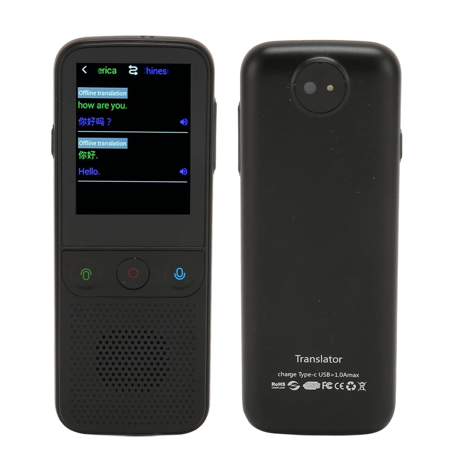 Generic Language Translator, Easy to Use Smart Translator 1GB RAM 8GB ROM 112 Languages ​​for Meetings (Black)