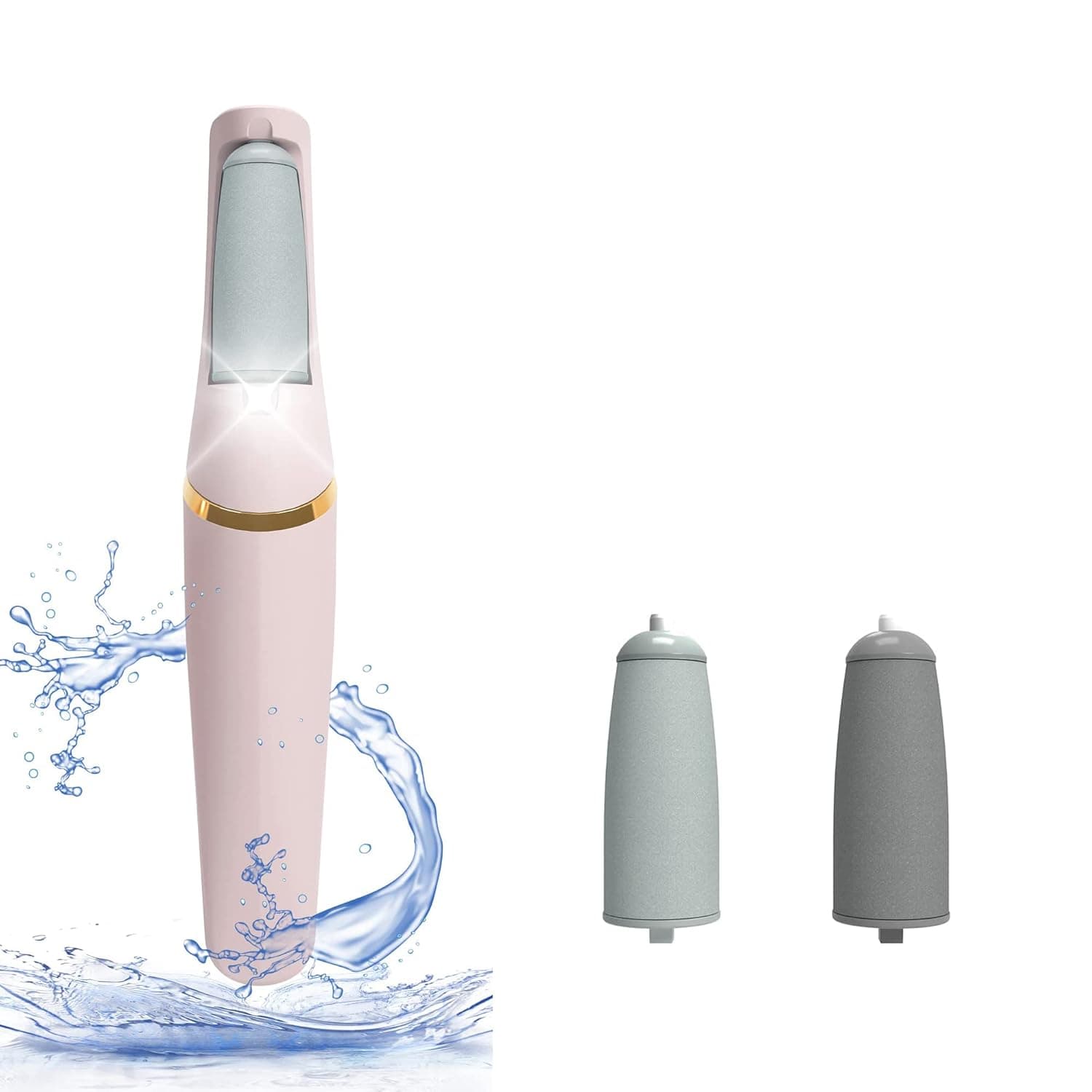 كاستويف مبرد ومزيل مسامير القدم الالكترونية مع رأسين دوارين، للعناية بالقدمين، العناية الاحترافية بالقدمين، للبشرة الجافة الصلبة ومسامير القدم، مقاومة للماء