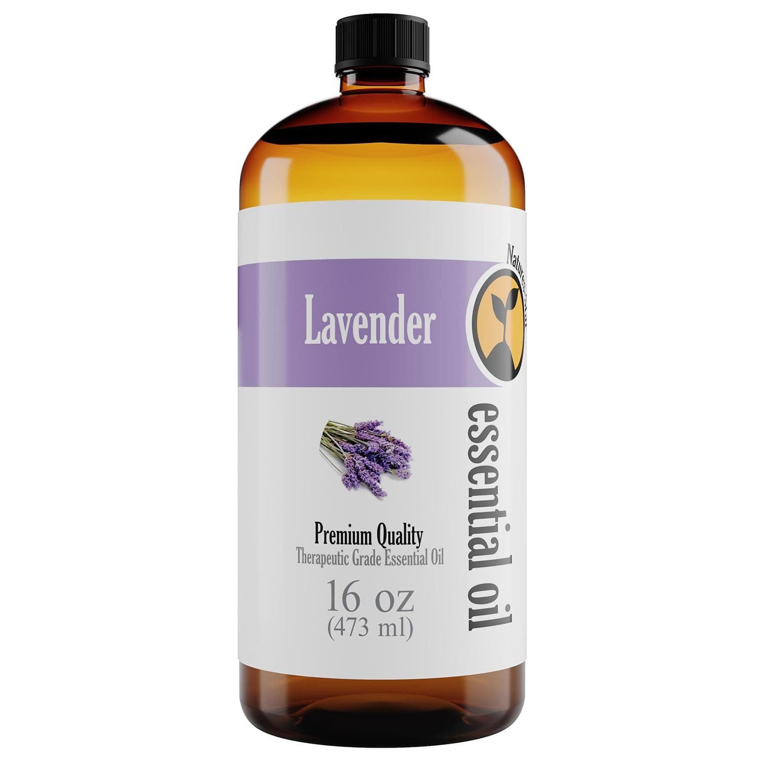 16oz - Bulk Size Lavender Essential Oil (16 Ounce Bottle) - Therapeutic Grade Essential Oil - 16 Fl Oz