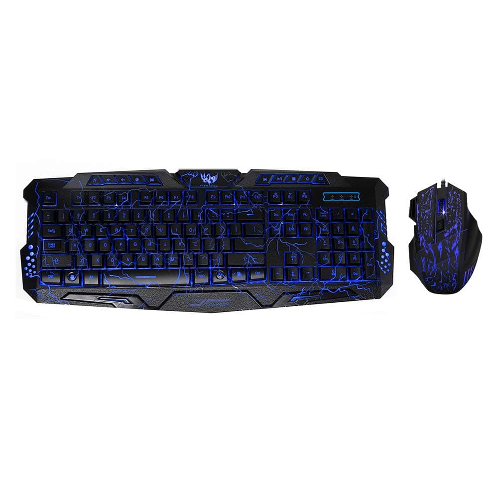 Computer Accessory, GoolRC J60 Gaming Keyboard Mouse Combo Anti-ghosting Adjustable DPI Colorful Backlit for Desktop Notebook Laptop PC Computer (English Version)