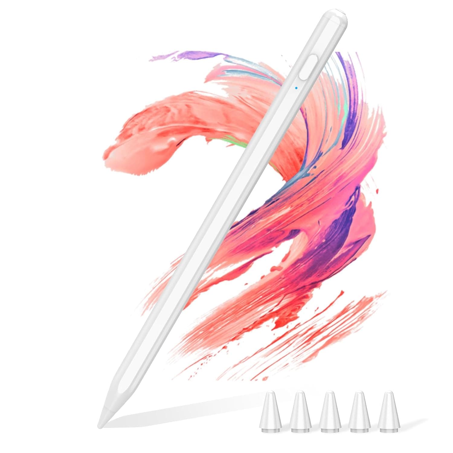 Universal Tablet Stylus Pen for All Tablet/Phone for Samsung/Lenovo/Huawei/XiaoMi/Vivo with 5 Tips, 1.5 mm Pen Tip, 30 Minutes Quick Charge, Magnetic Adsorption