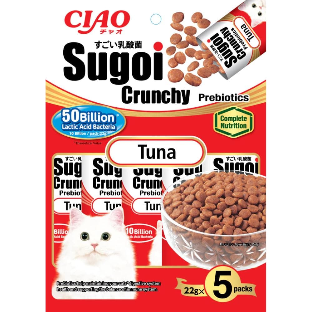 CIAO Sugoi Crunchy Tuna Flavor Plus Prebiotics 5x22g
