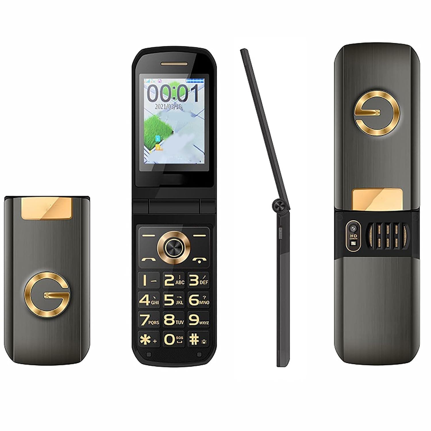 Flip Phone for Seniors, A Backup Phone for Young And Old, 2.6 Inches Big Screen, Big Font/Loudspeakers/Dual Card Dual Standby, with MP3 Music Playback+One Key Fast Dial,Black