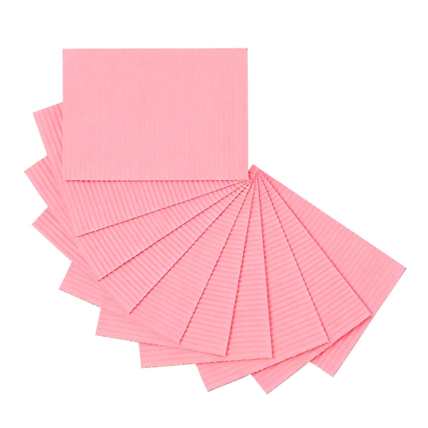 ODETOJOY Single Face Corrugated Cardboard Sheets 160gsm, 8.3x11.7 Inches (A4 Size) 10-Pack, Thickened Craft Cardstock for 3D Models DIY Projects Gift Wrapping Classroom Art Activities (Pink)